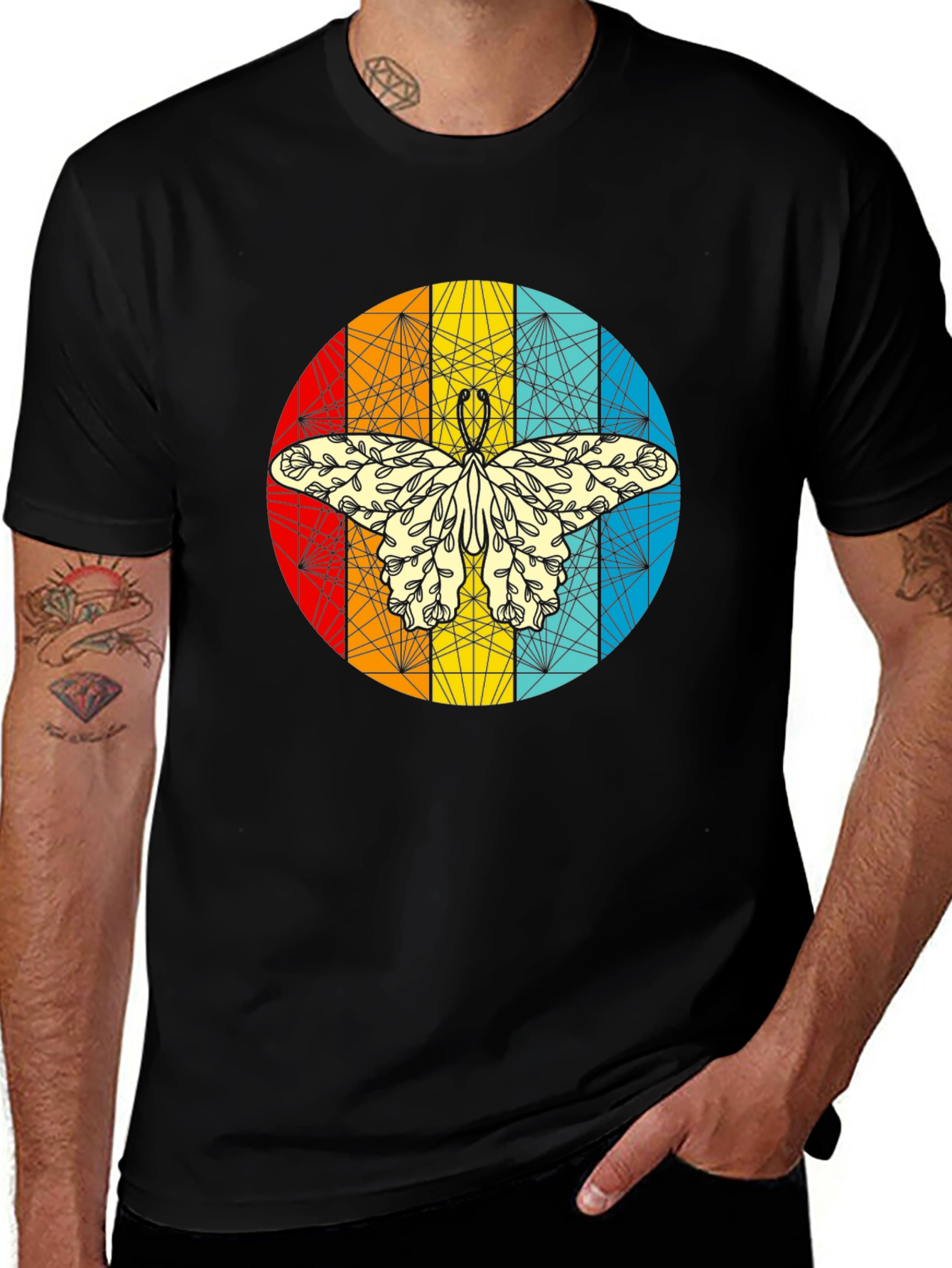Variant 8 of Retro Butterfly Graphic Tee - Unique Design