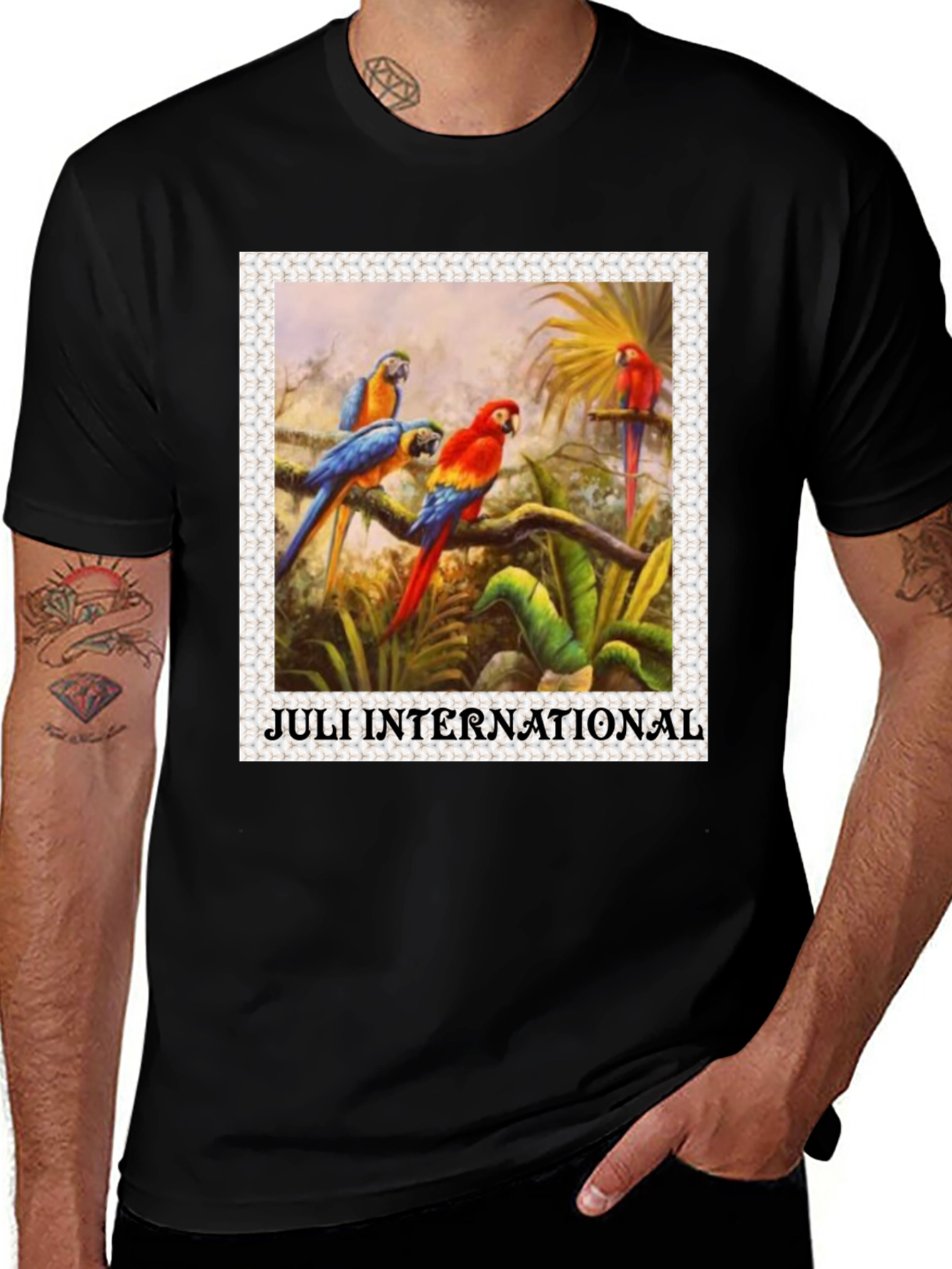 Variant 14 of Parrot Print T-Shirt - Juli International