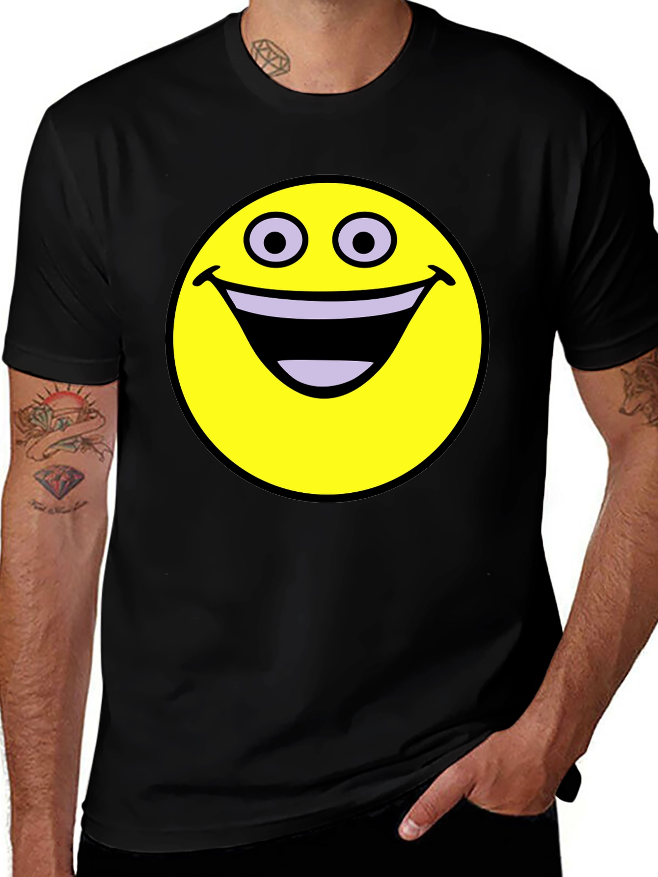 Variant 8 of Happy Smiley Face Graphic T-Shirt