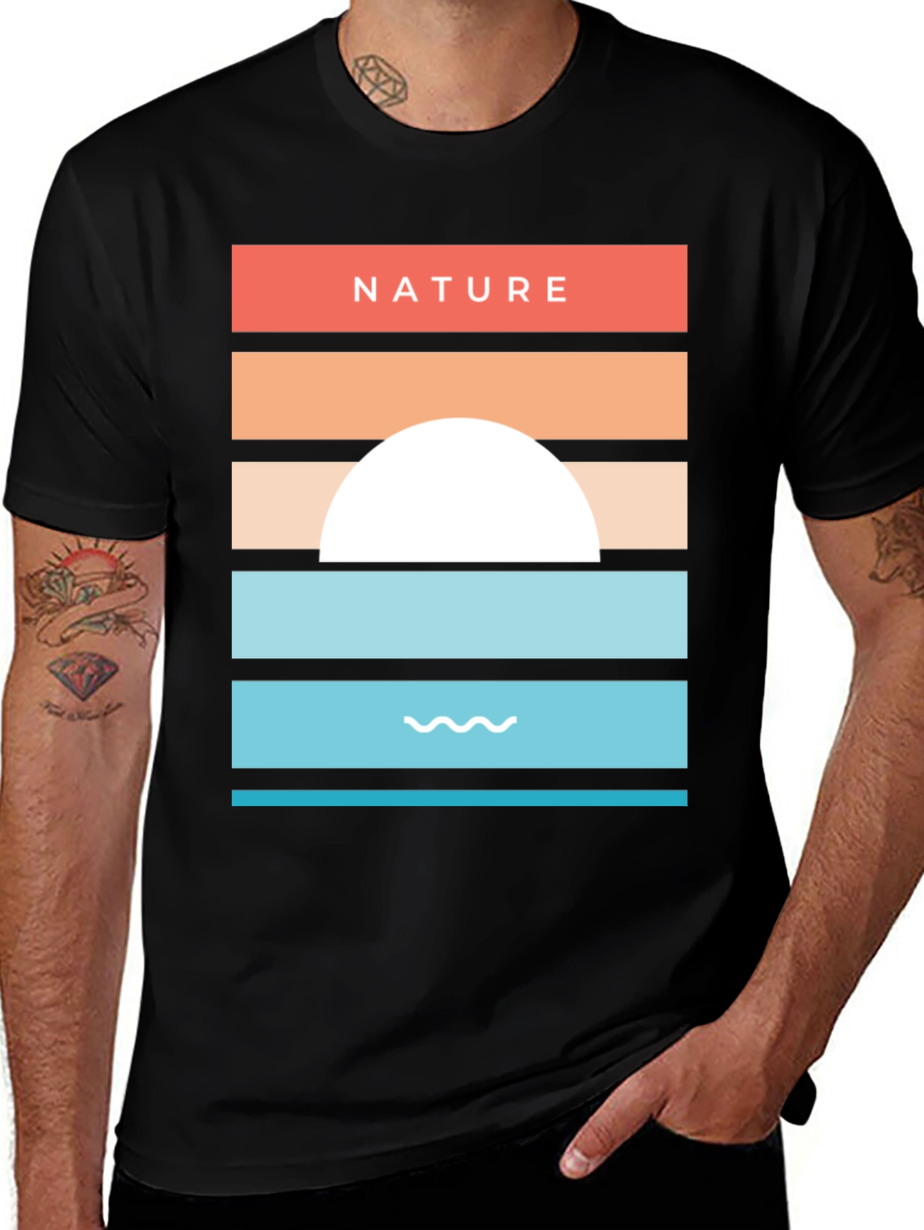 Variant 7 of Nature Sunset Graphic Tee - Stylish Unisex T-Shirt