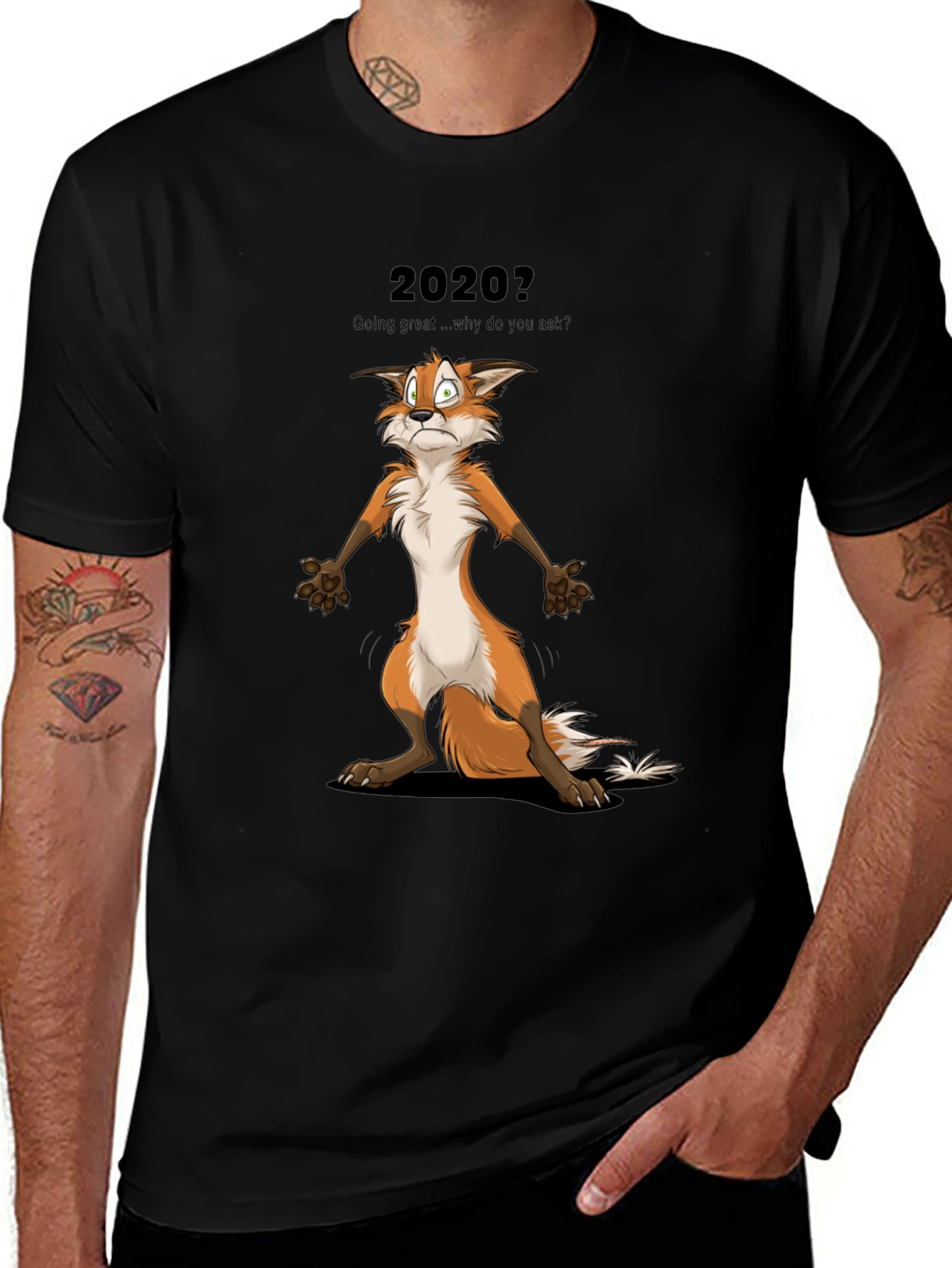 Variant 10 of 2020 Fox Graphic T-Shirt - Funny Cartoon Tee