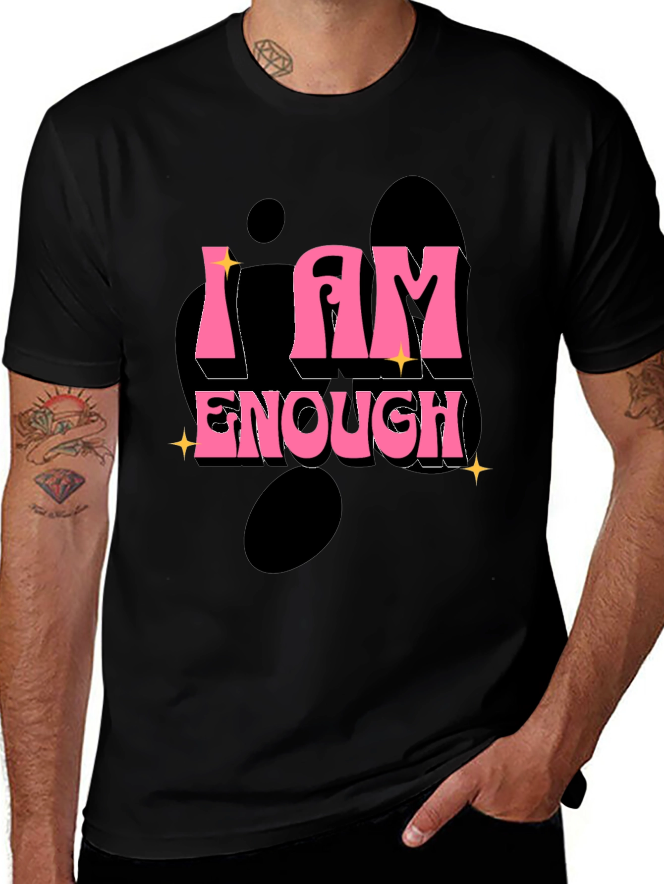 Variant 16 of I Am Enough Graphic Tee - Black