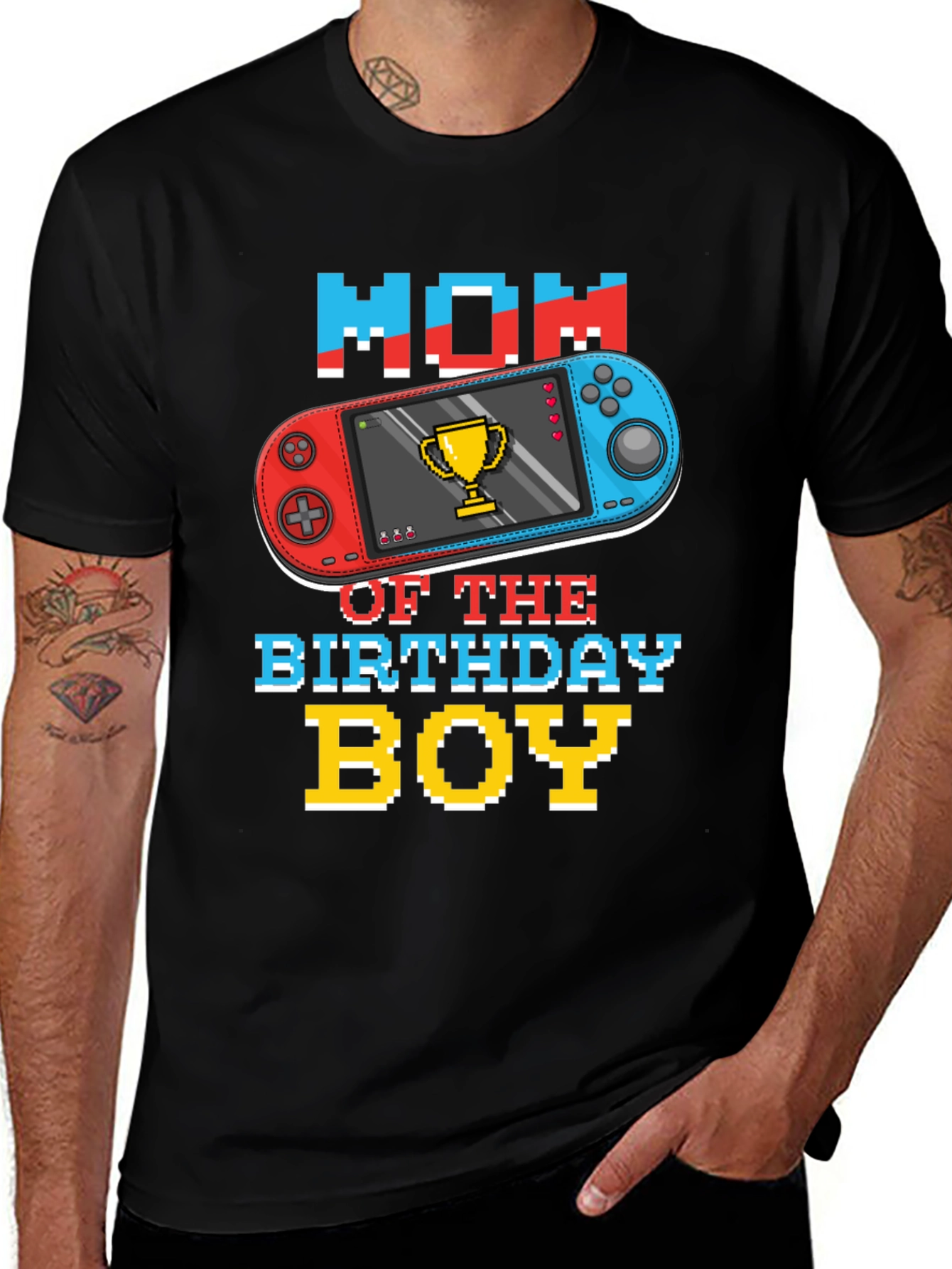 Variant 29 of Mom of the Birthday Boy Gamer T-Shirt