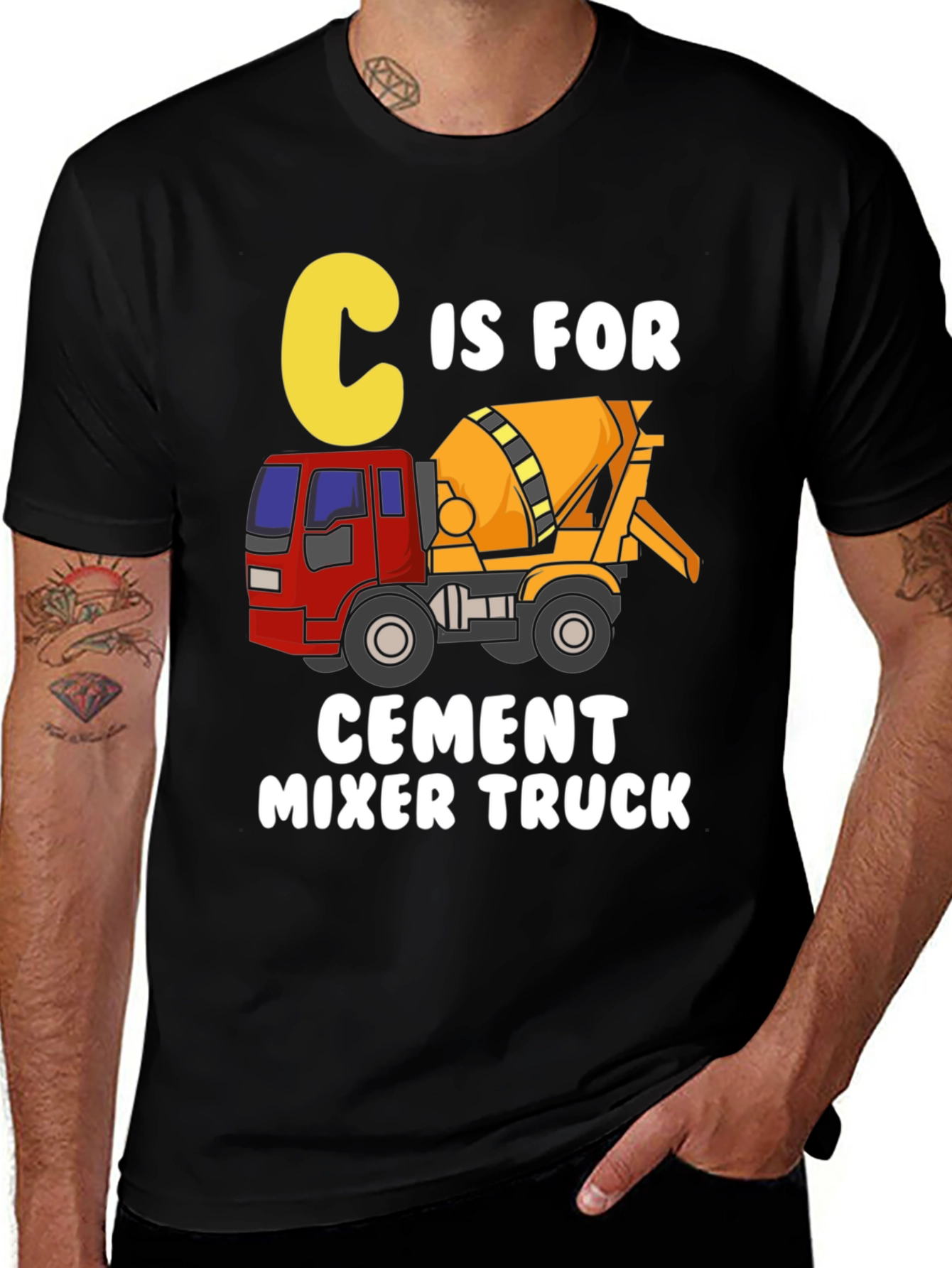Variant 6 of C is for Cement Mixer Truck T-Shirt