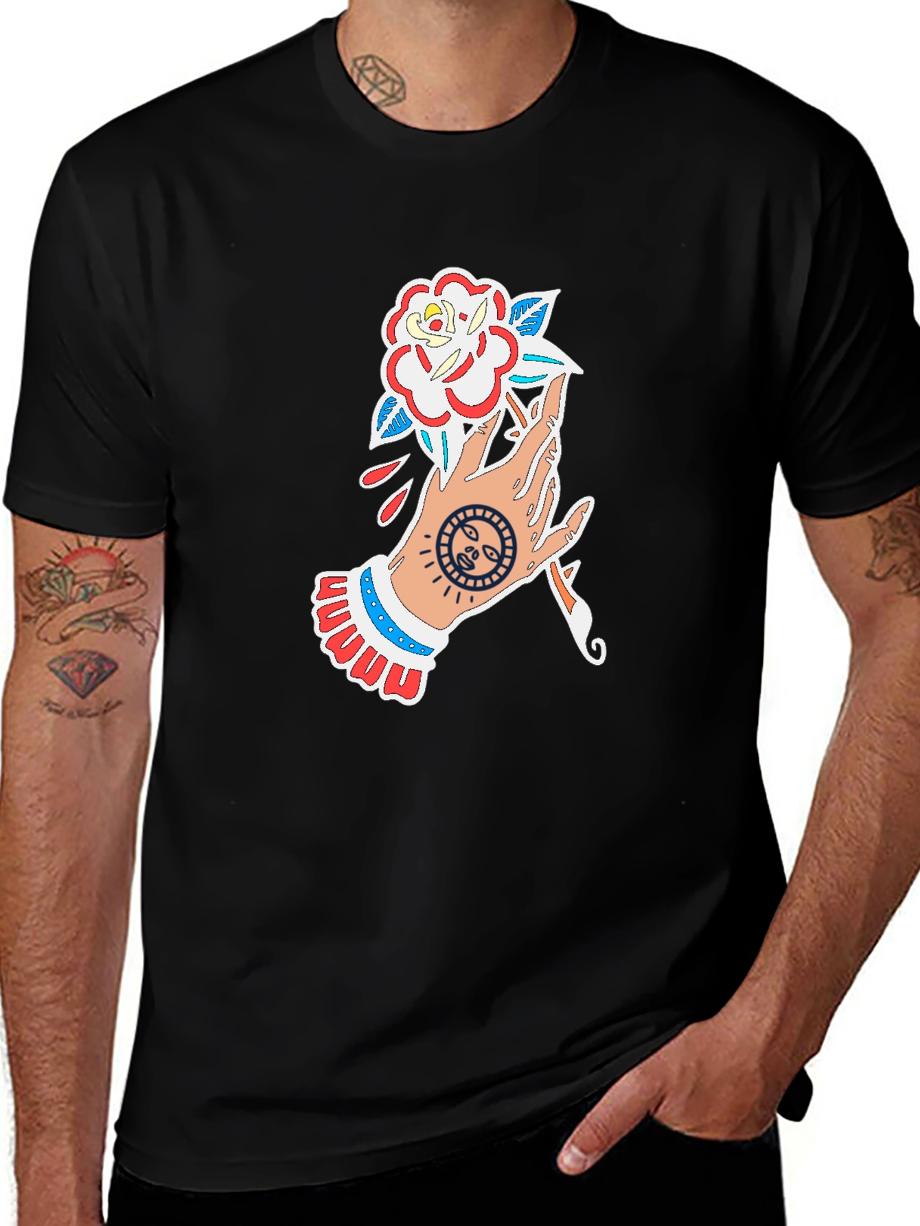 Variant 22 of Hand Holding Rose T-Shirt
