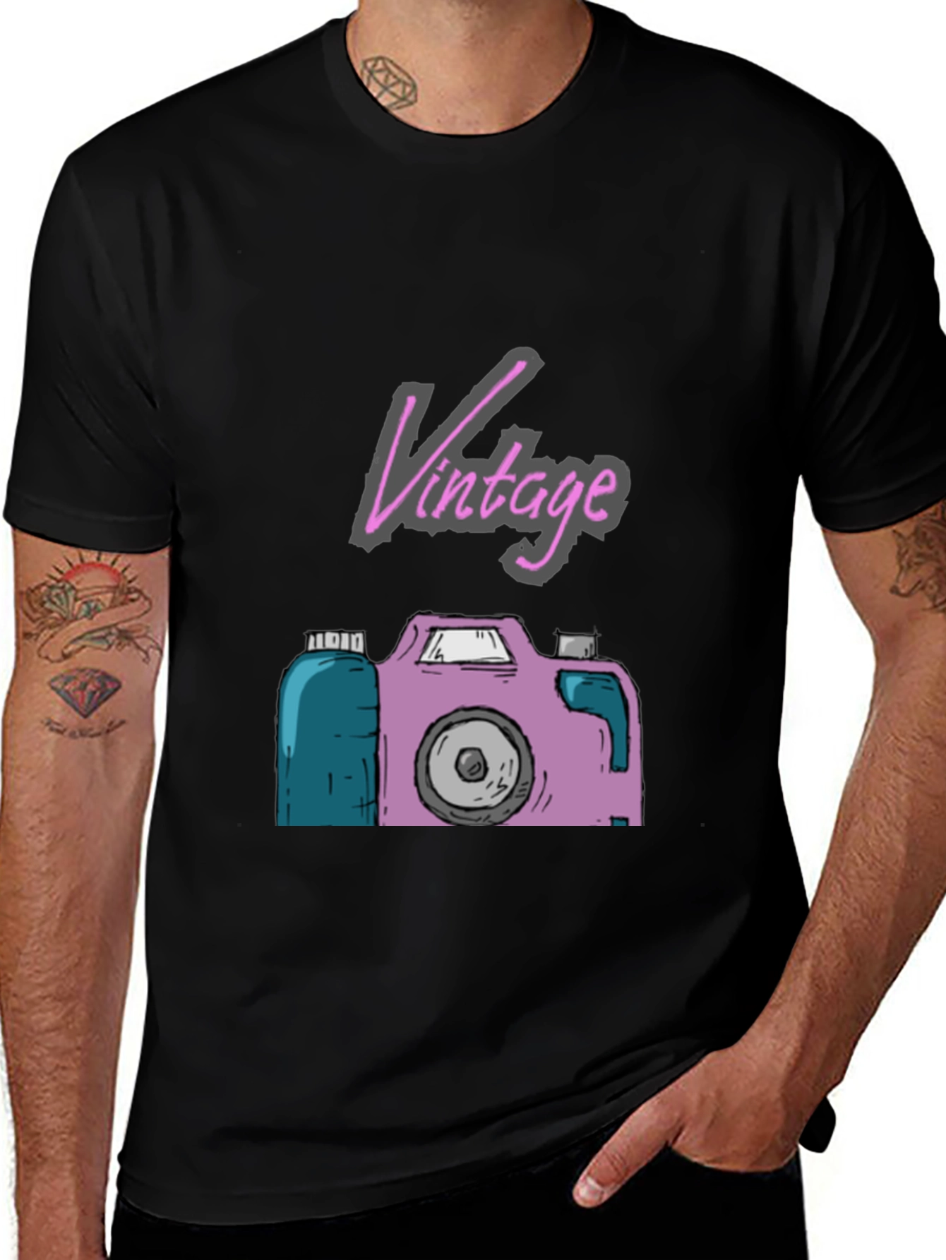Variant 23 of Vintage Camera Graphic Tee - Stylish Retro Design