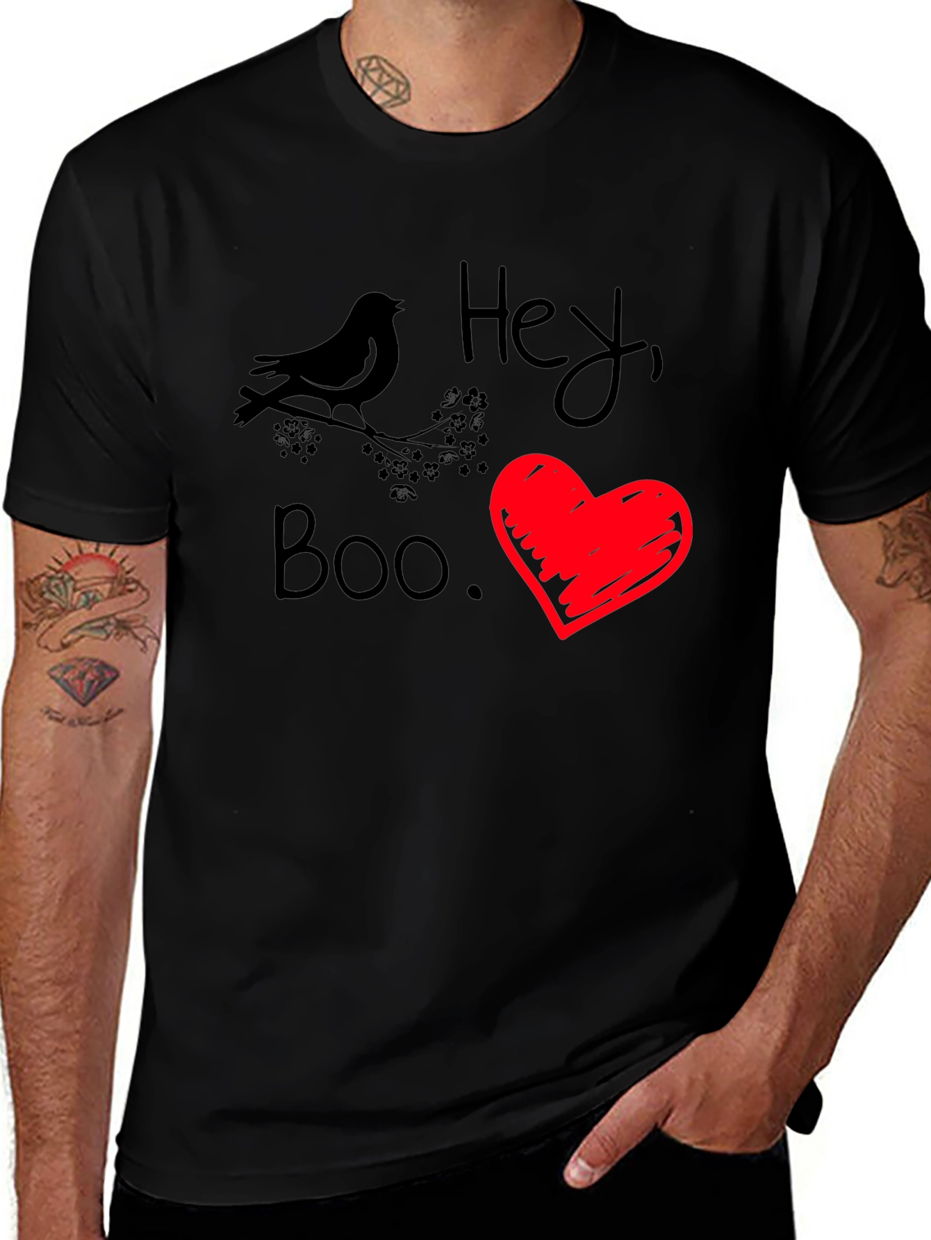 Hey Boo Valentine Graphic Tee