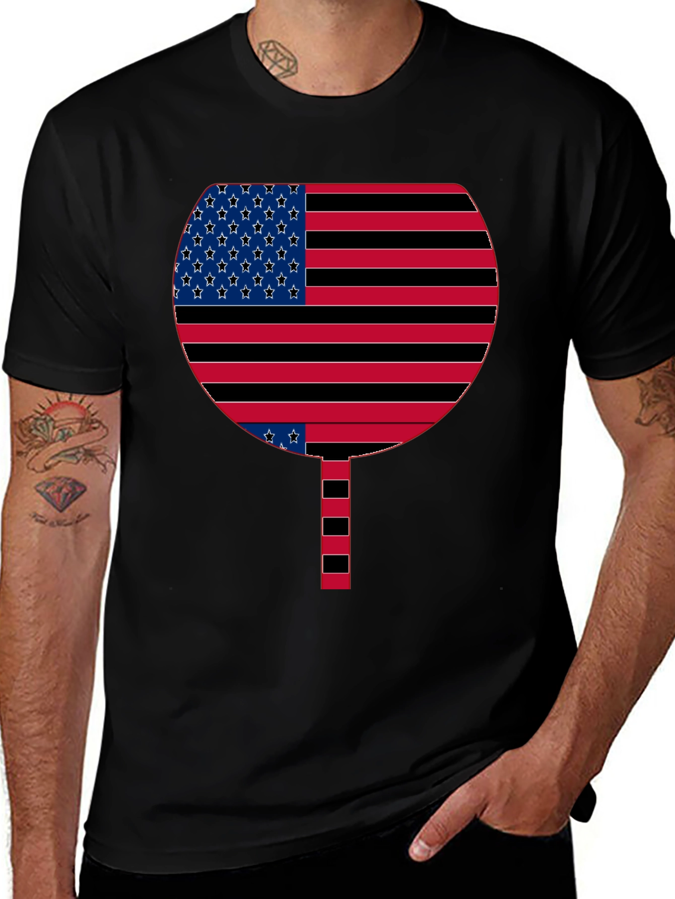 Variant 5 of American Flag Paddle T-Shirt