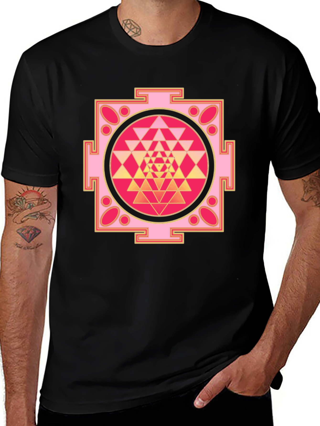 Variant 15 of Geometric Mandala Graphic Tee - Spiritual Fashion