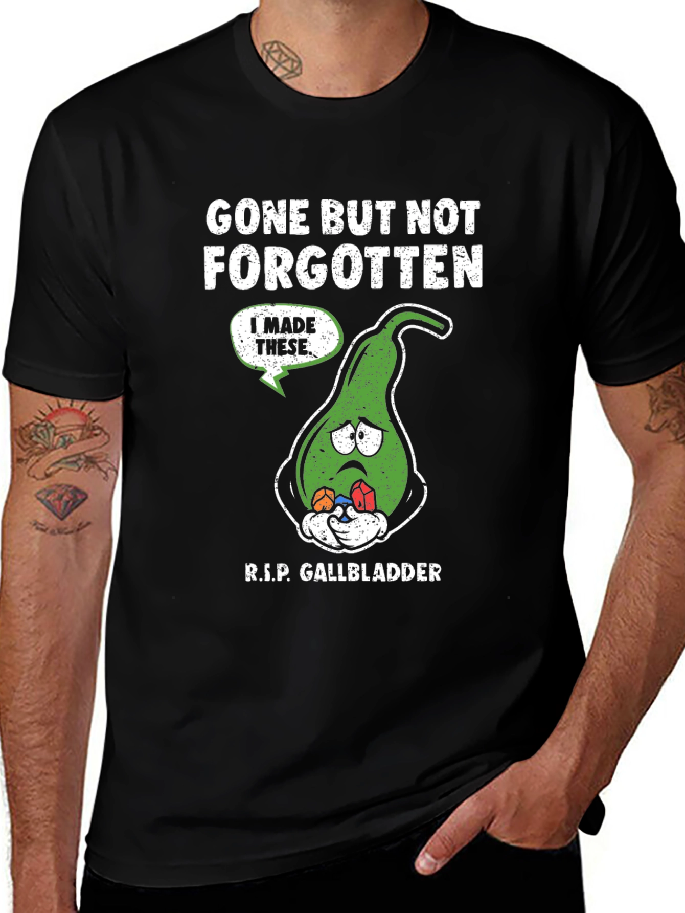 Variant 25 of Gone But Not Forgotten Gallbladder T-Shirt