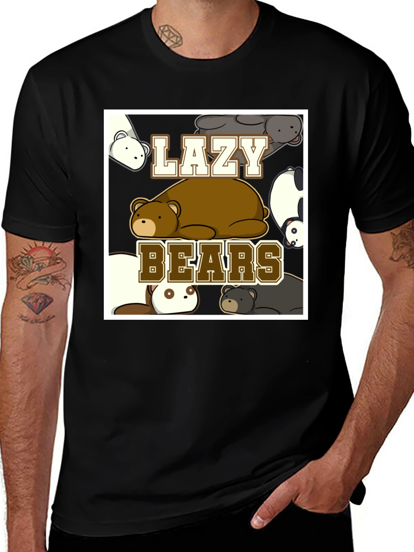 Variant 16 of Lazy Bears Graphic T-Shirt - Relaxed Fit