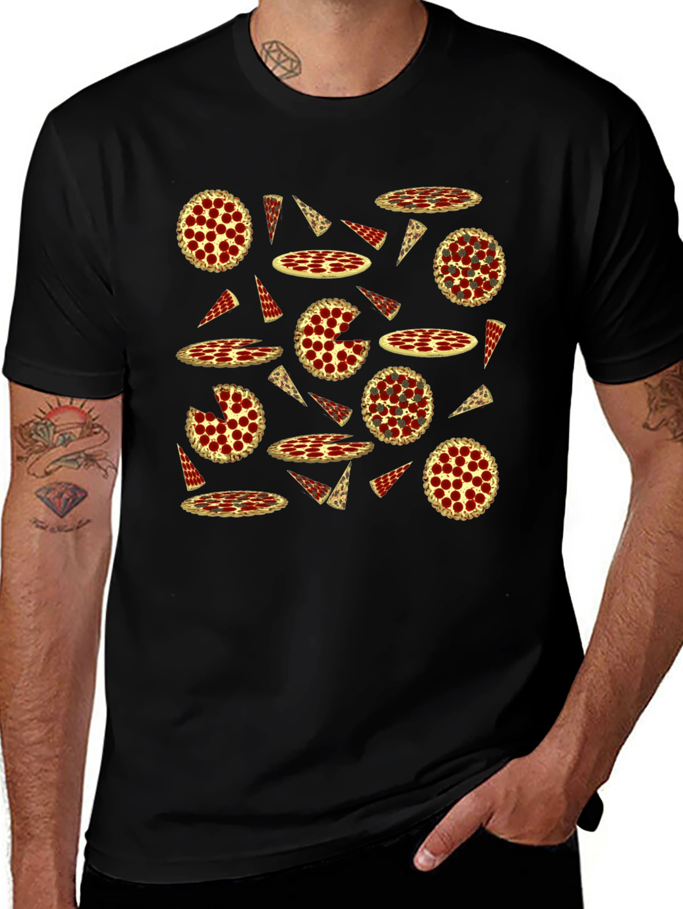 Variant 18 of Pizza Print T-Shirt