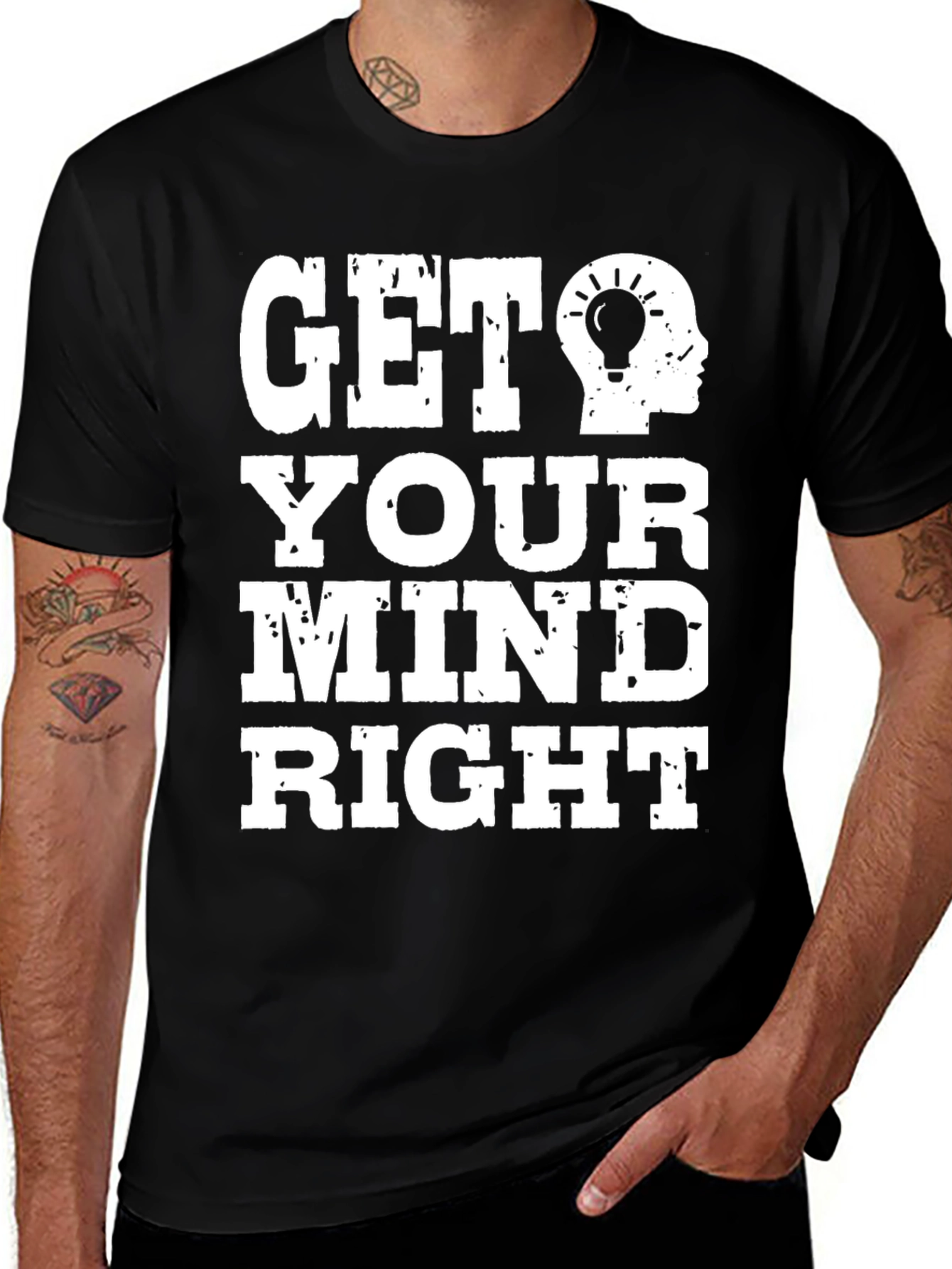 Variant 25 of Get Your Mind Right T-Shirt - Idea Lightbulb Graphic Tee