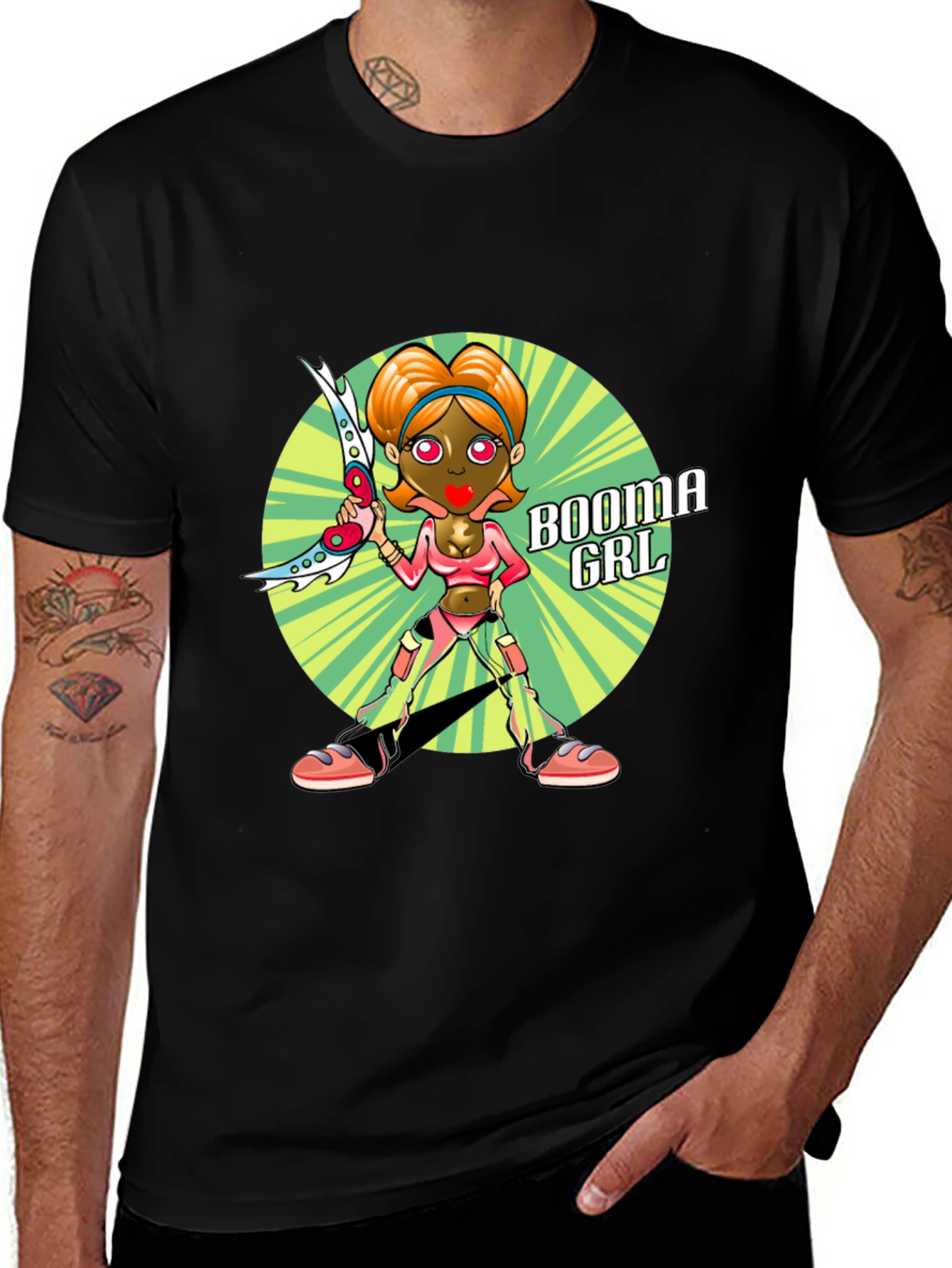 Variant 12 of Booma Girl Graphic Tee - Unique Cartoon Design
