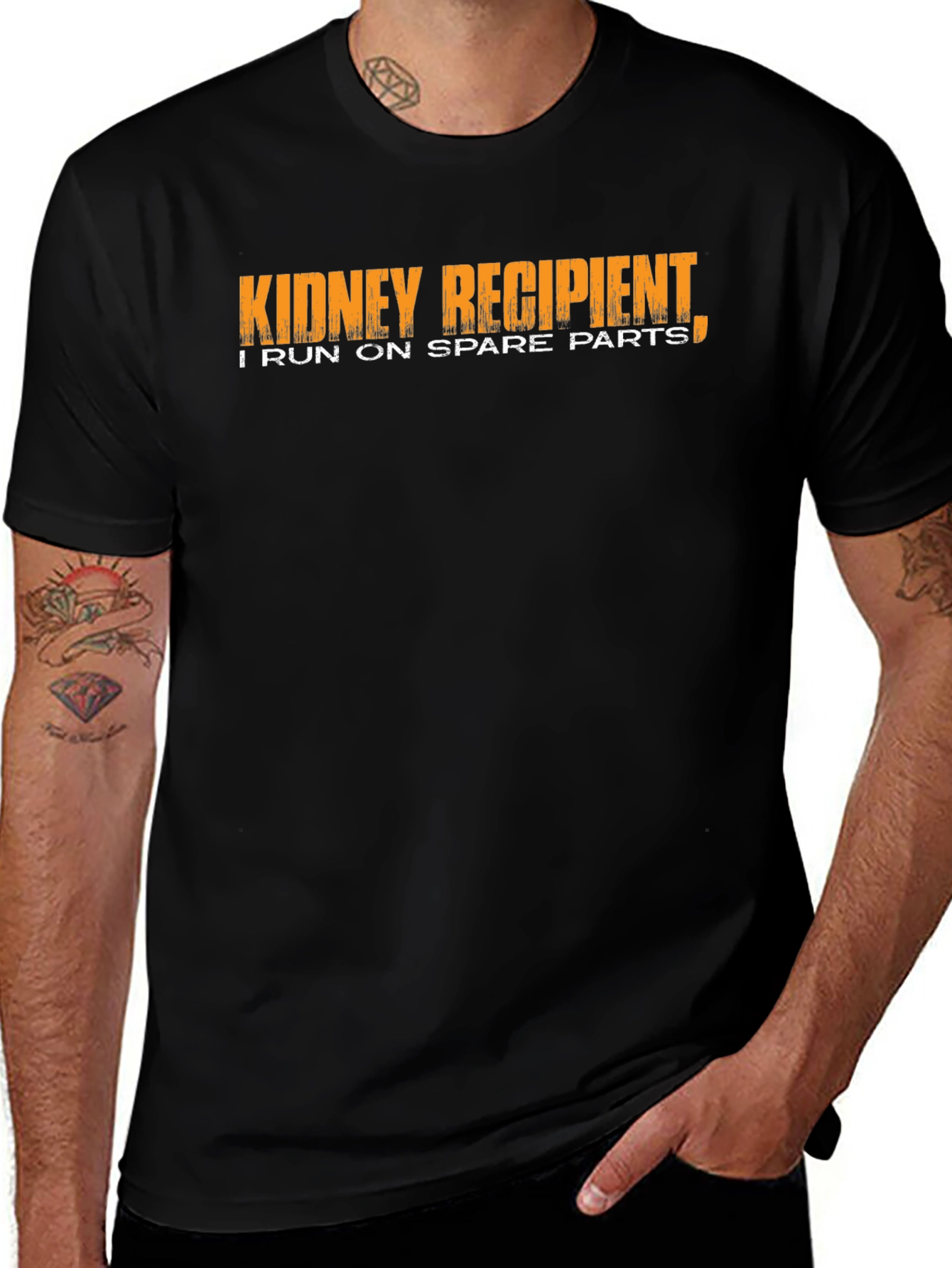 Kidney Recipient T-Shirt - I Run On Spare Parts