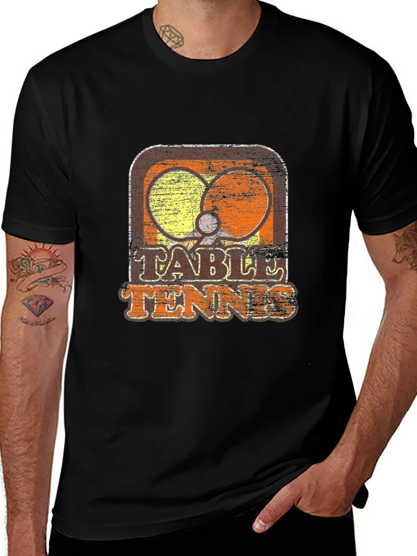 Variant 21 of Vintage Table Tennis Graphic T-Shirt