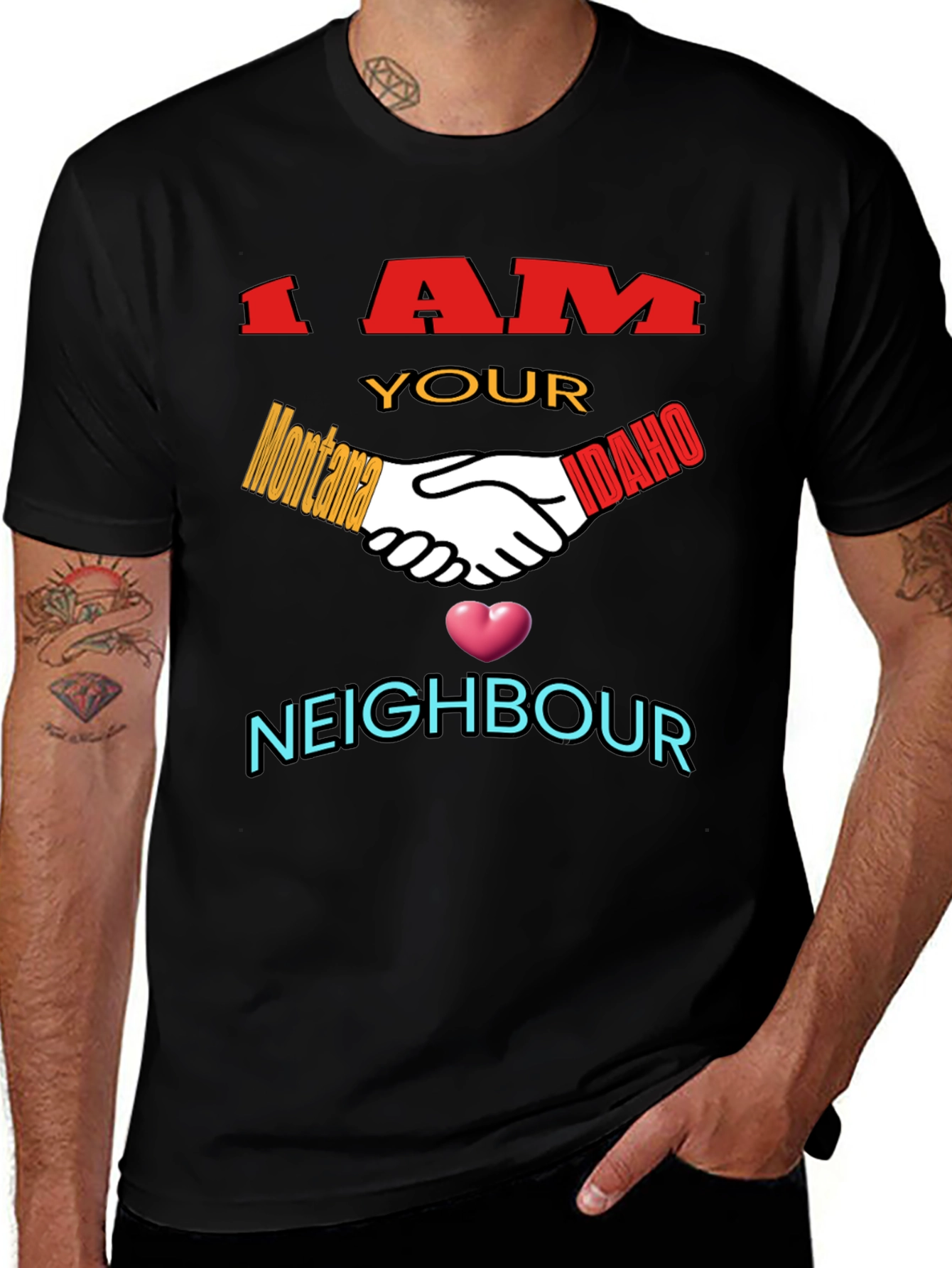 Variant 8 of Montana Idaho Neighbour T-Shirt