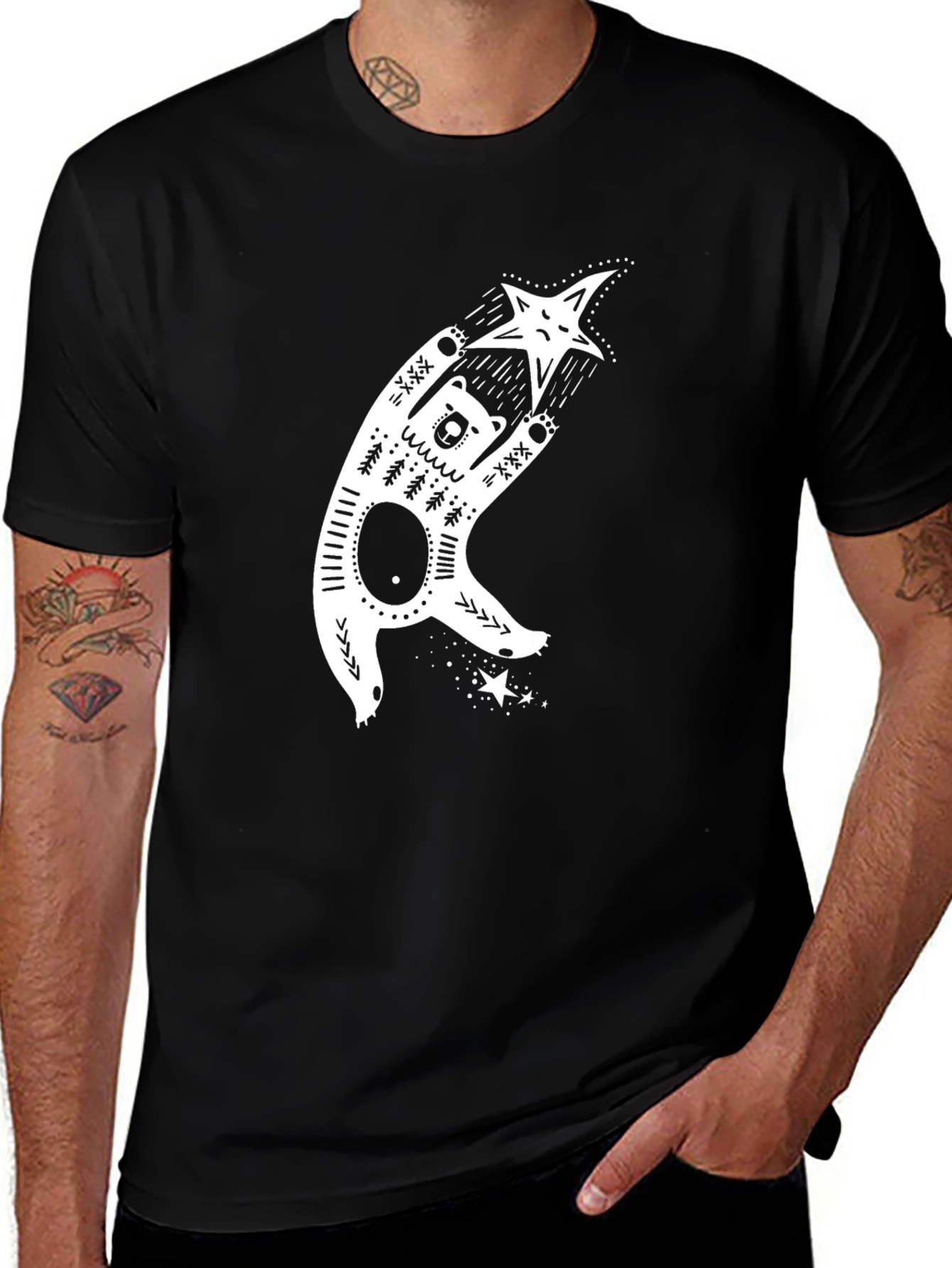 Variant 12 of Stylized Bear Graphic Tee