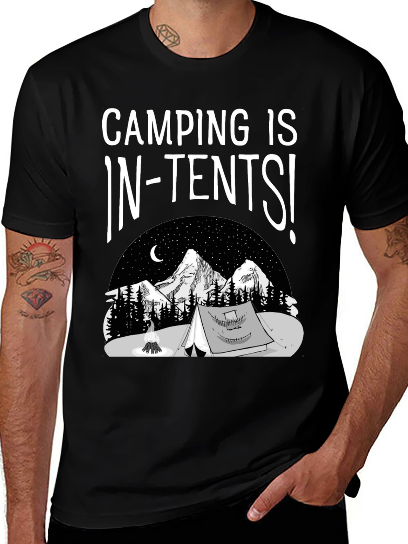 Variant 12 of Camping Is In-Tents T-Shirt Graphic Tee