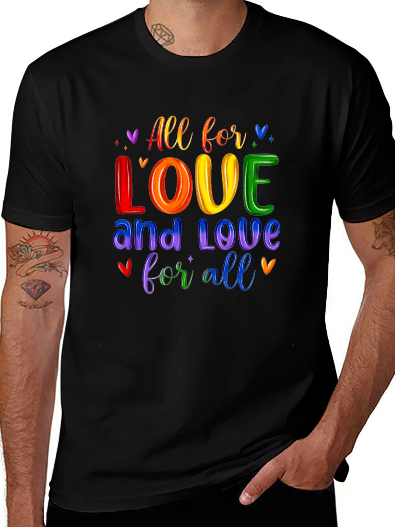Variant 18 of Love For All Rainbow Graphic Tee