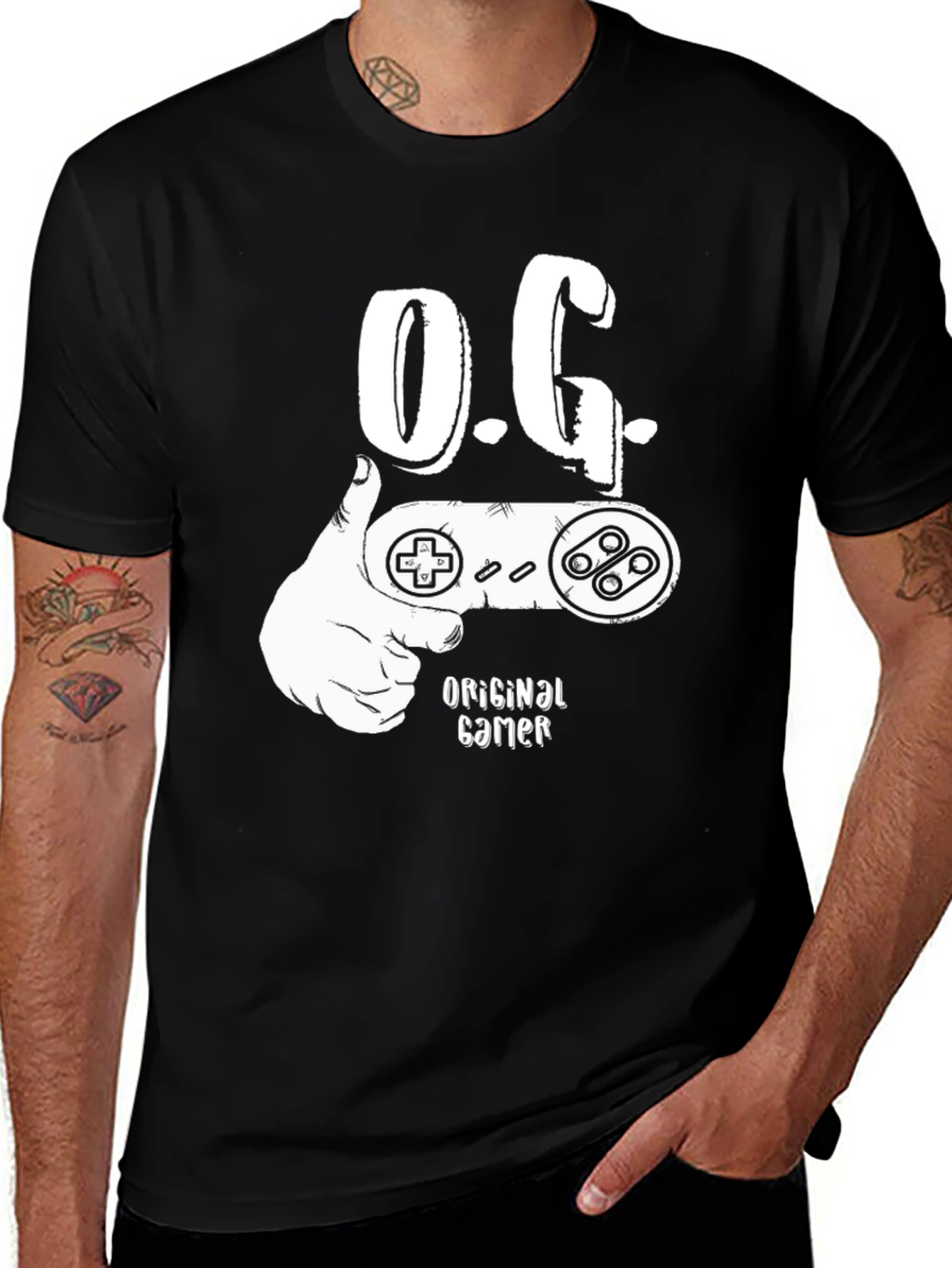 Variant 19 of O.G. Original Gamer Black T-Shirt