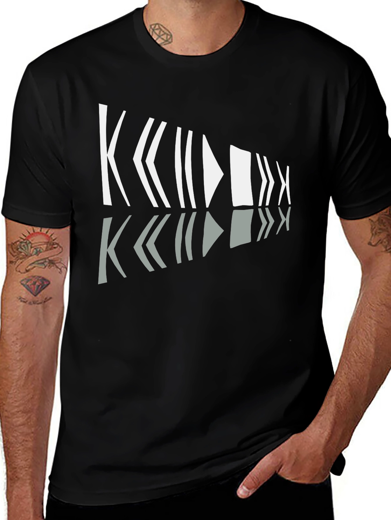 Variant 27 of Abstract Graphic Black T-Shirt