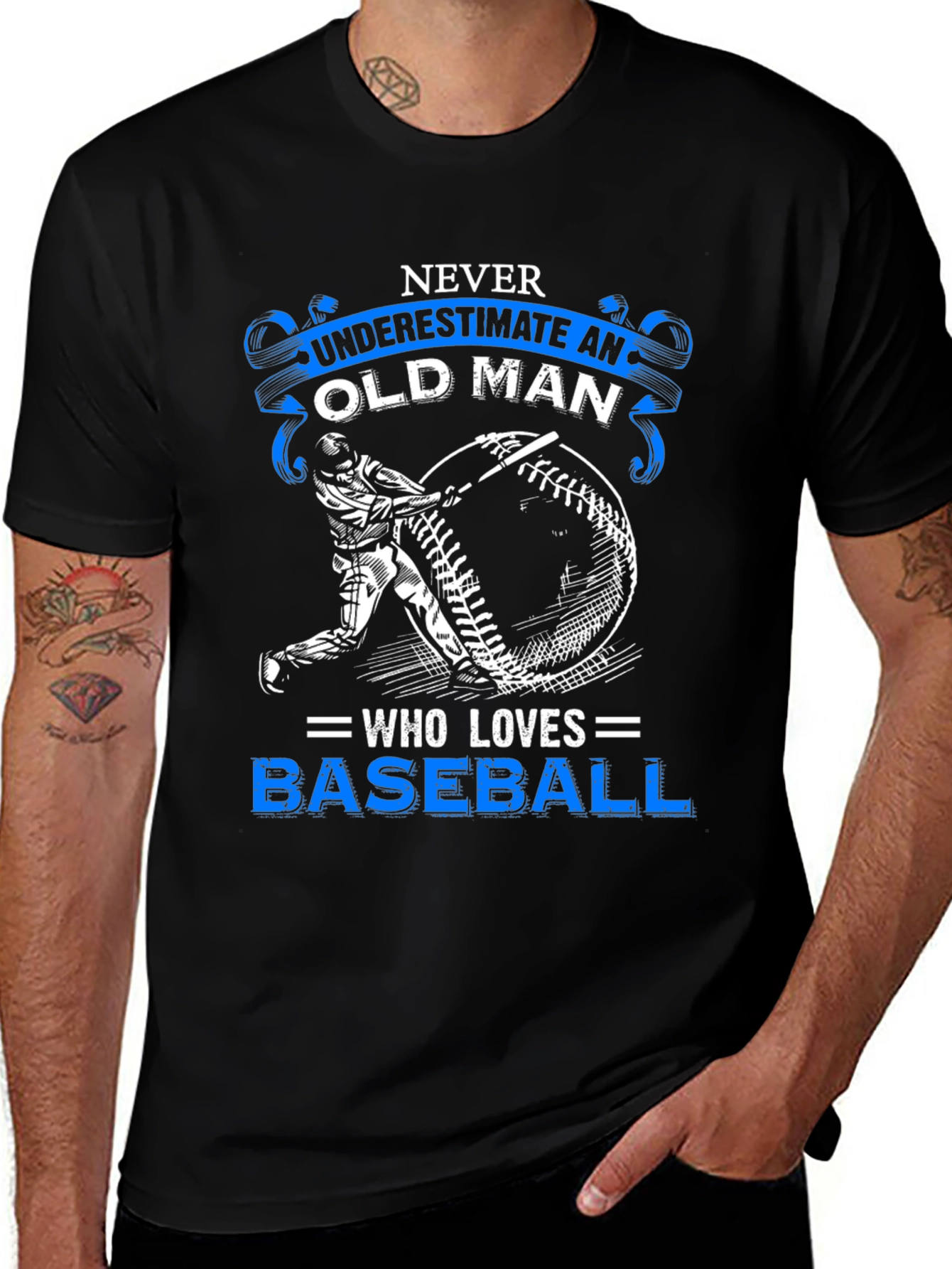 Variant 4 of Baseball Old Man T-Shirt