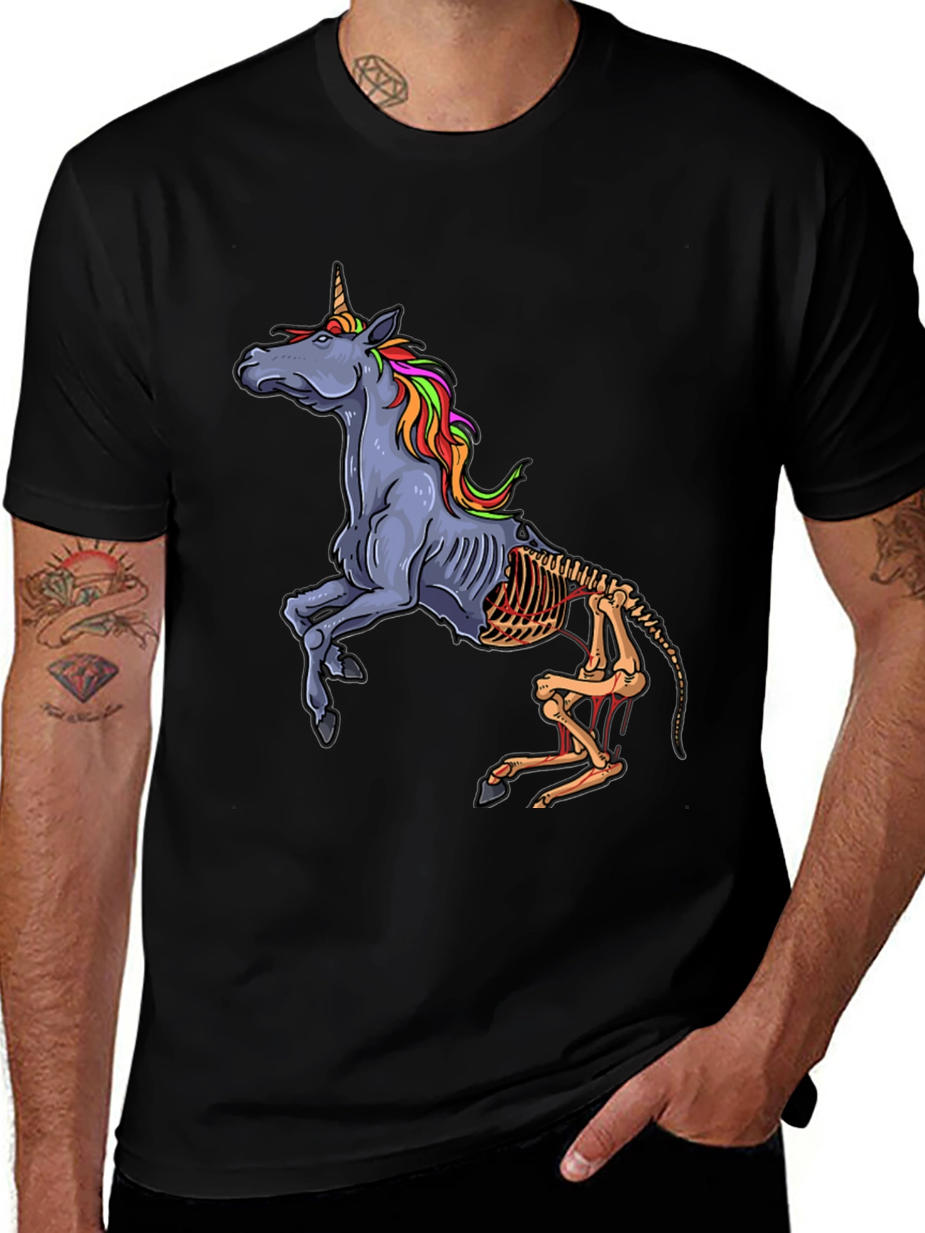 Variant 9 of Unicorn Skeleton T-Shirt - Unique Graphic Tee