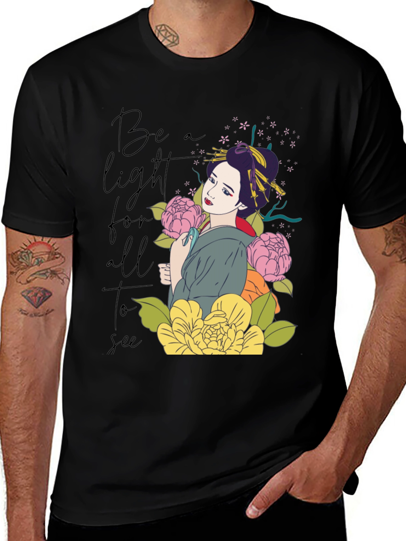 Variant 28 of Geisha Floral Graphic T-Shirt