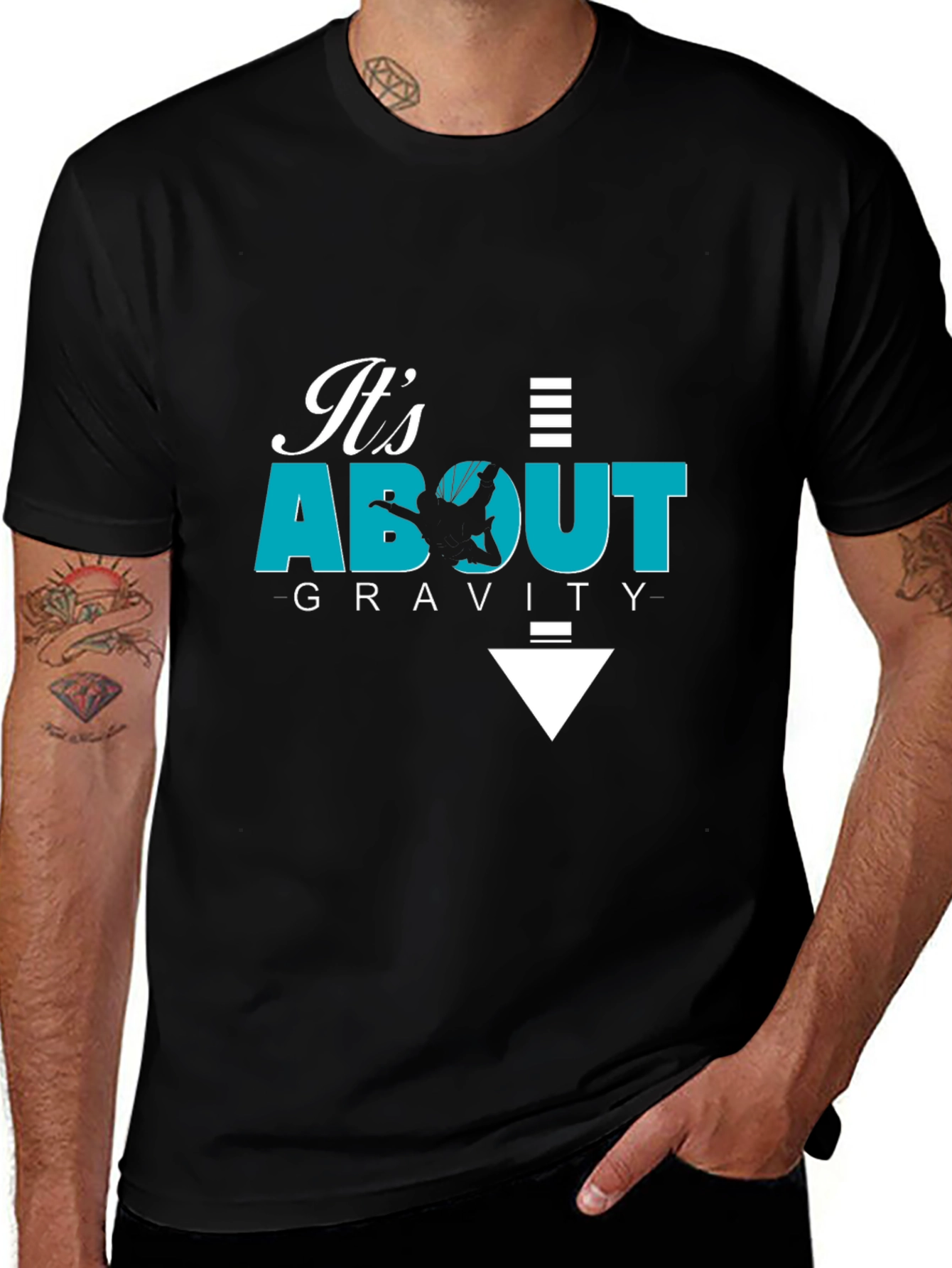 It's About Gravity - Black Graphic Tee