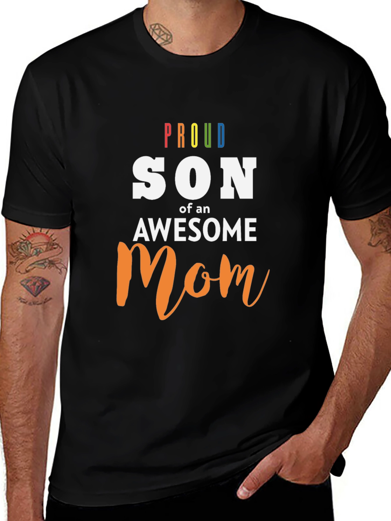 Variant 18 of Proud Son of an Awesome Mom Graphic Tee