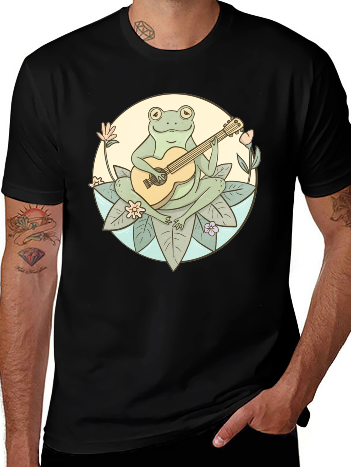 Variant 7 of Frog Playing Guitar T-Shirt - Unique Graphic Tee