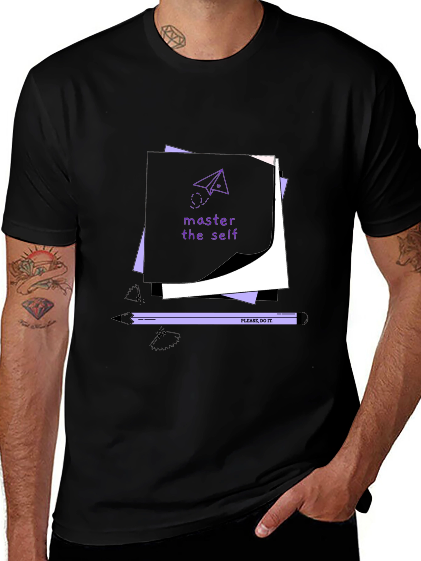 Black Master the Self Graphic Tee - Black main image