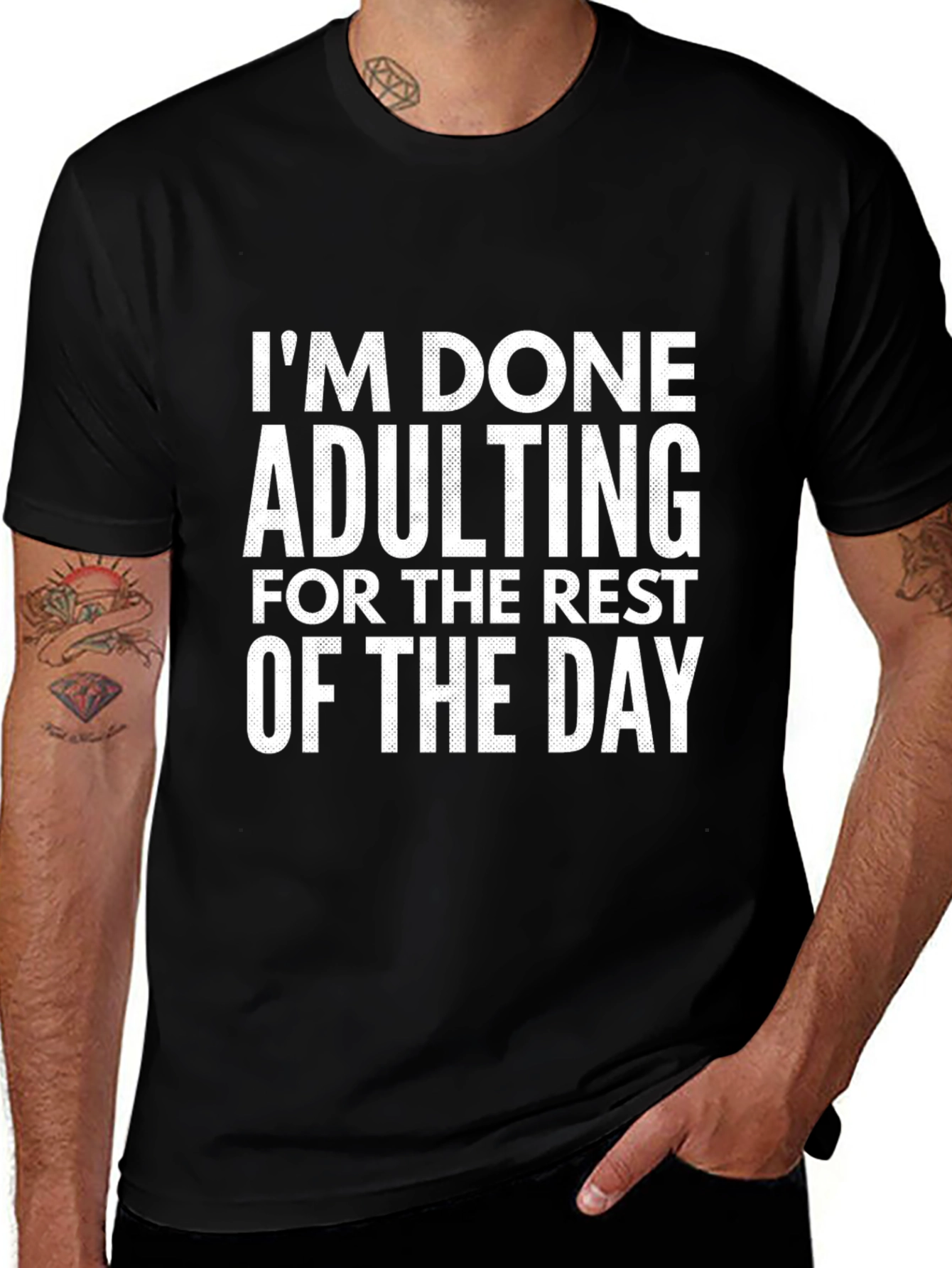 I'm Done Adulting Black T-Shirt