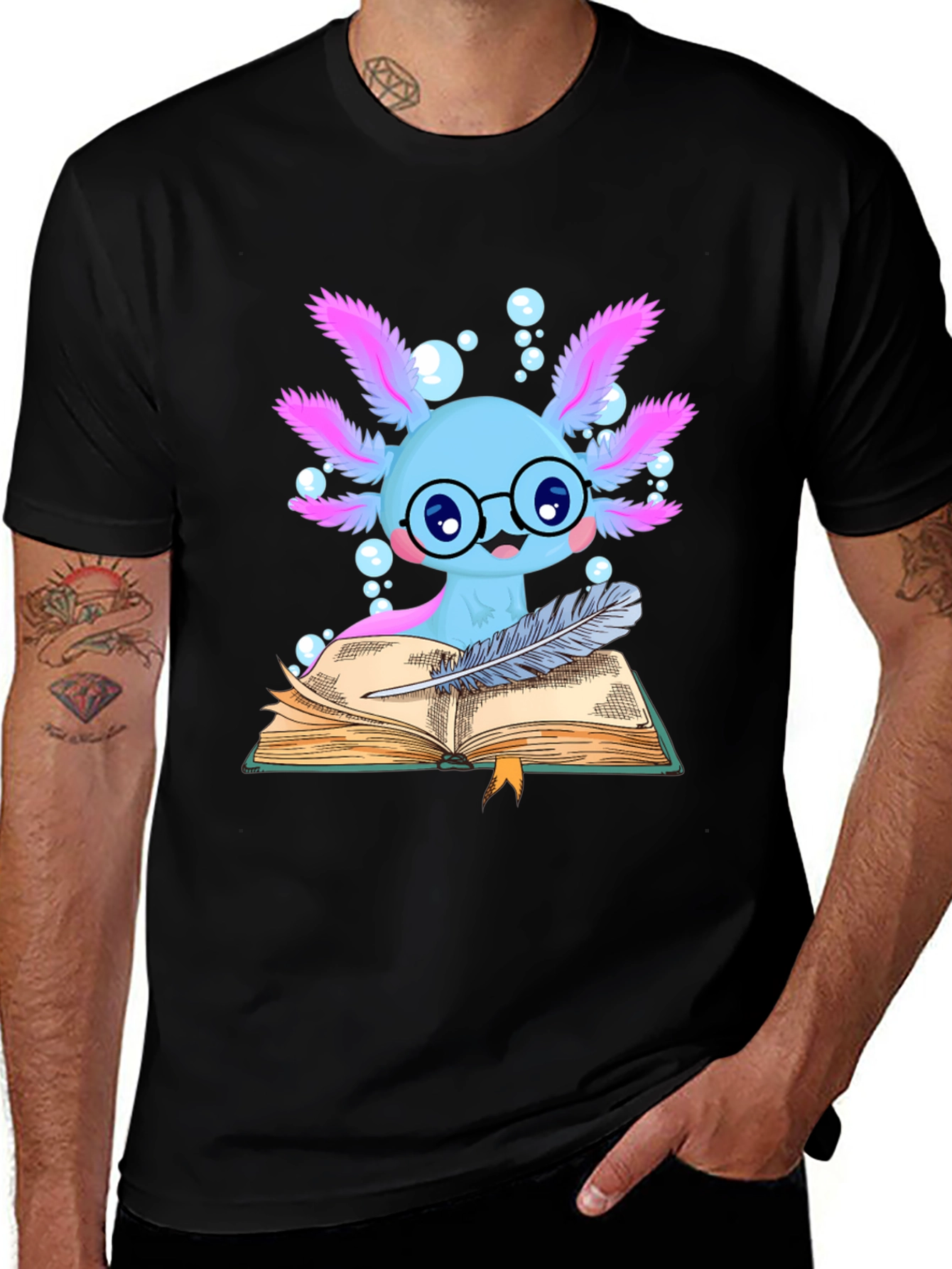 Variant 17 of Axolotl Reader Graphic T-Shirt