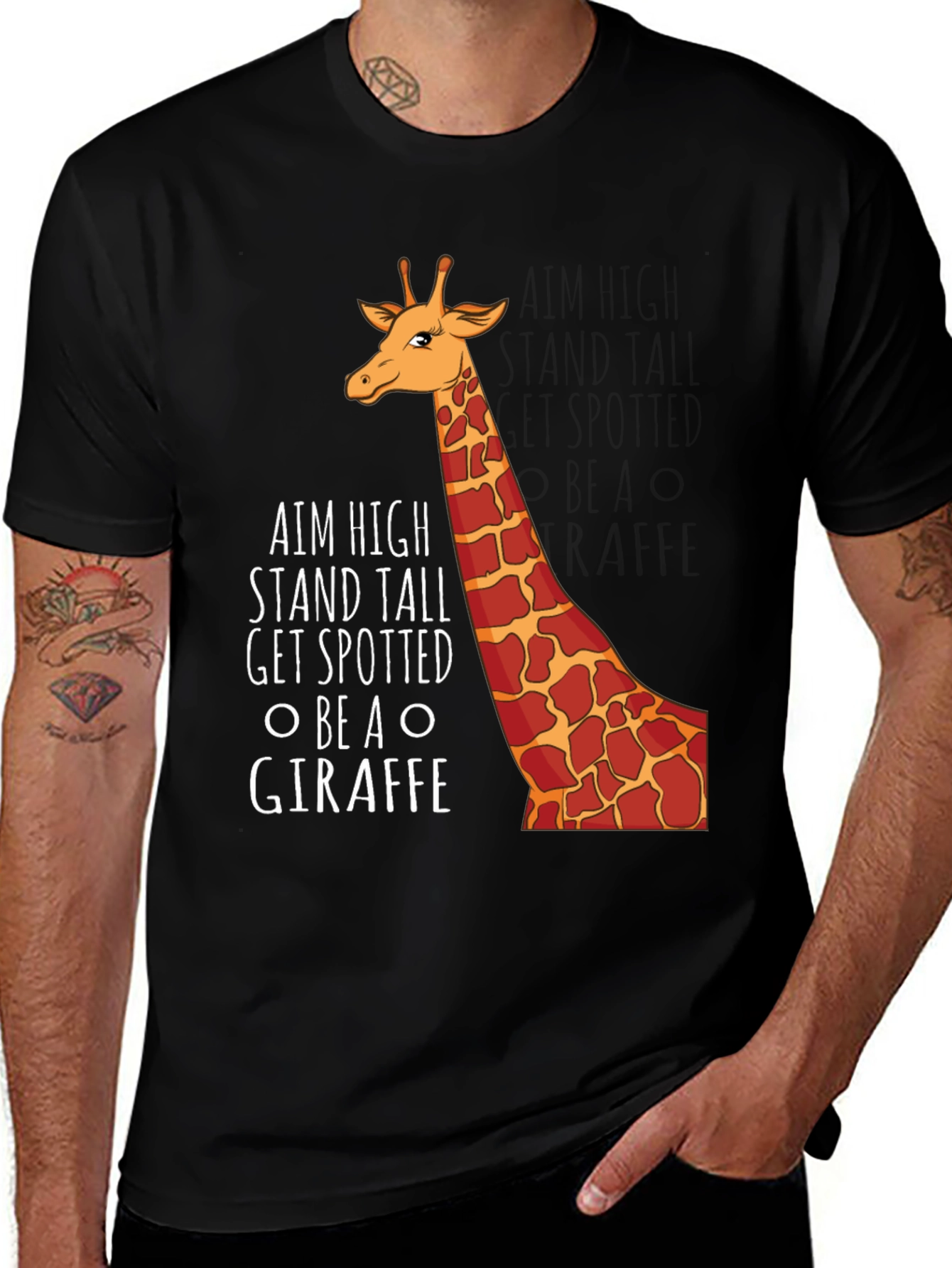 Variant 20 of Aim High Giraffe Graphic Tee