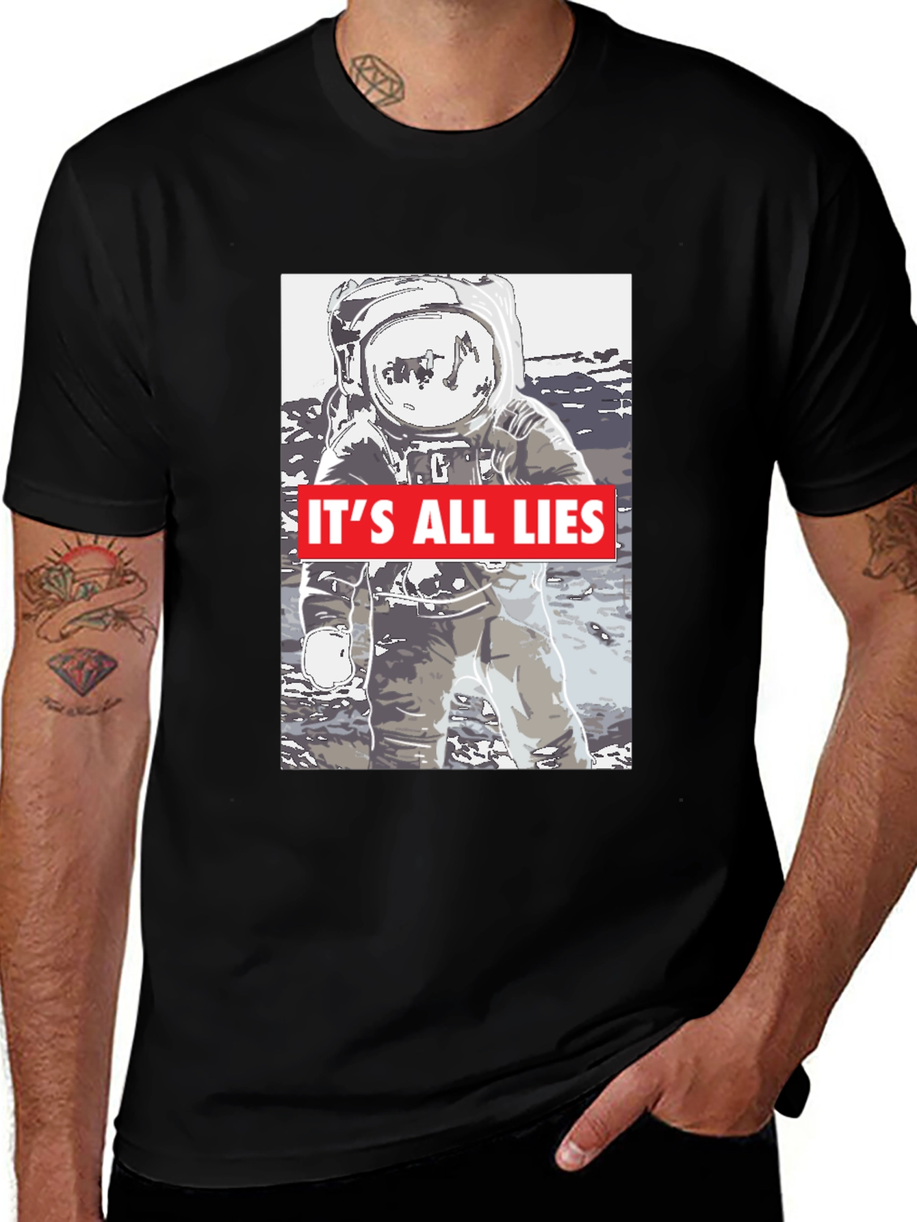 Variant 25 of Moon Landing Conspiracy T-Shirt