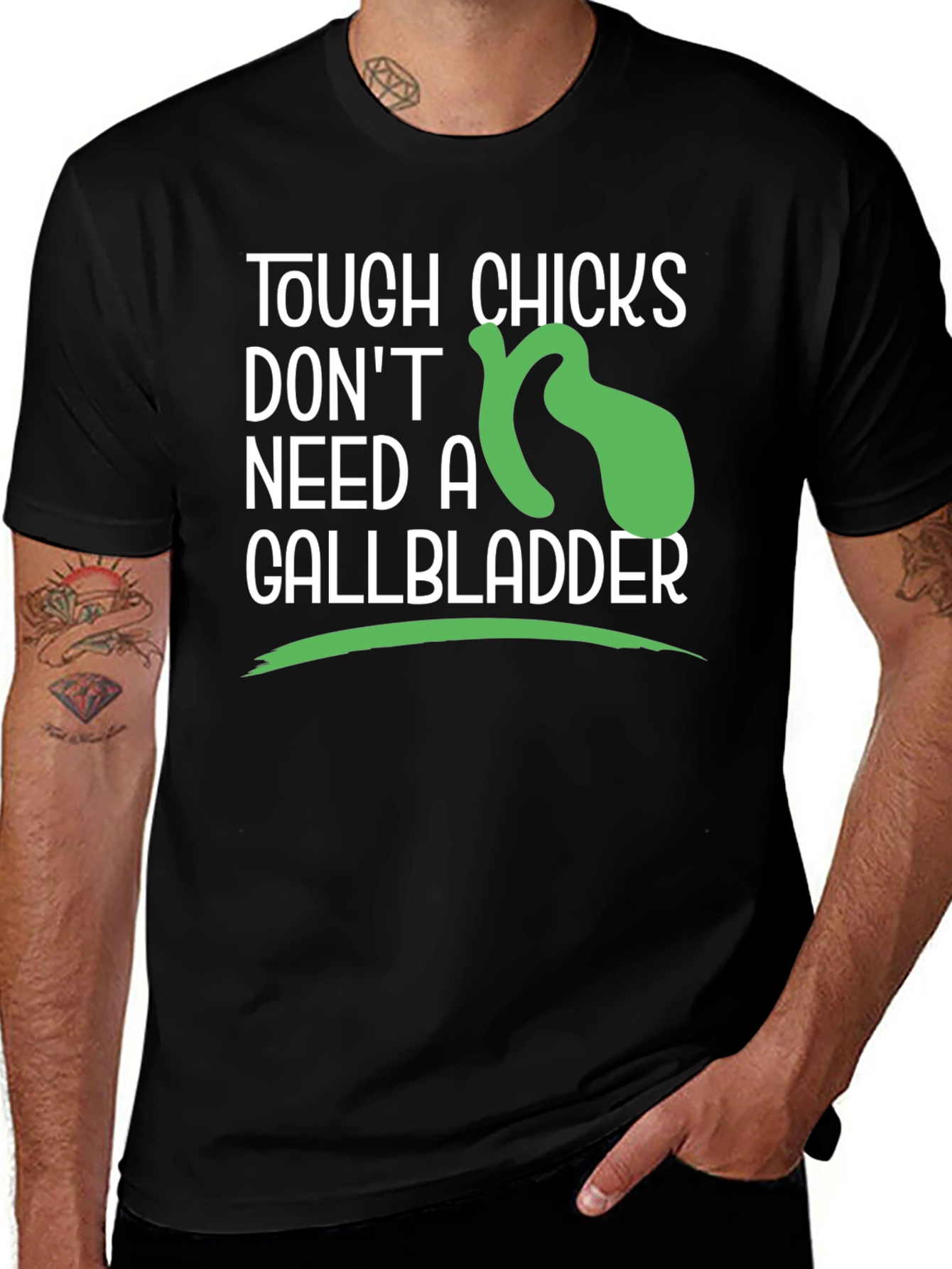 Variant 26 of Tough Chicks Gallbladder T-Shirt