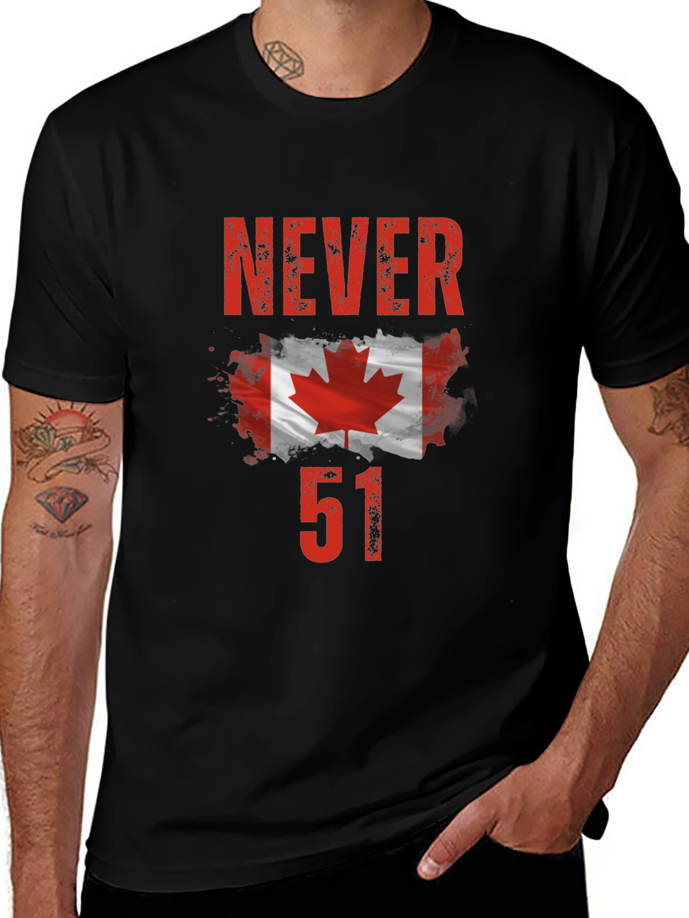 Never 51 Canada Flag T-Shirt
