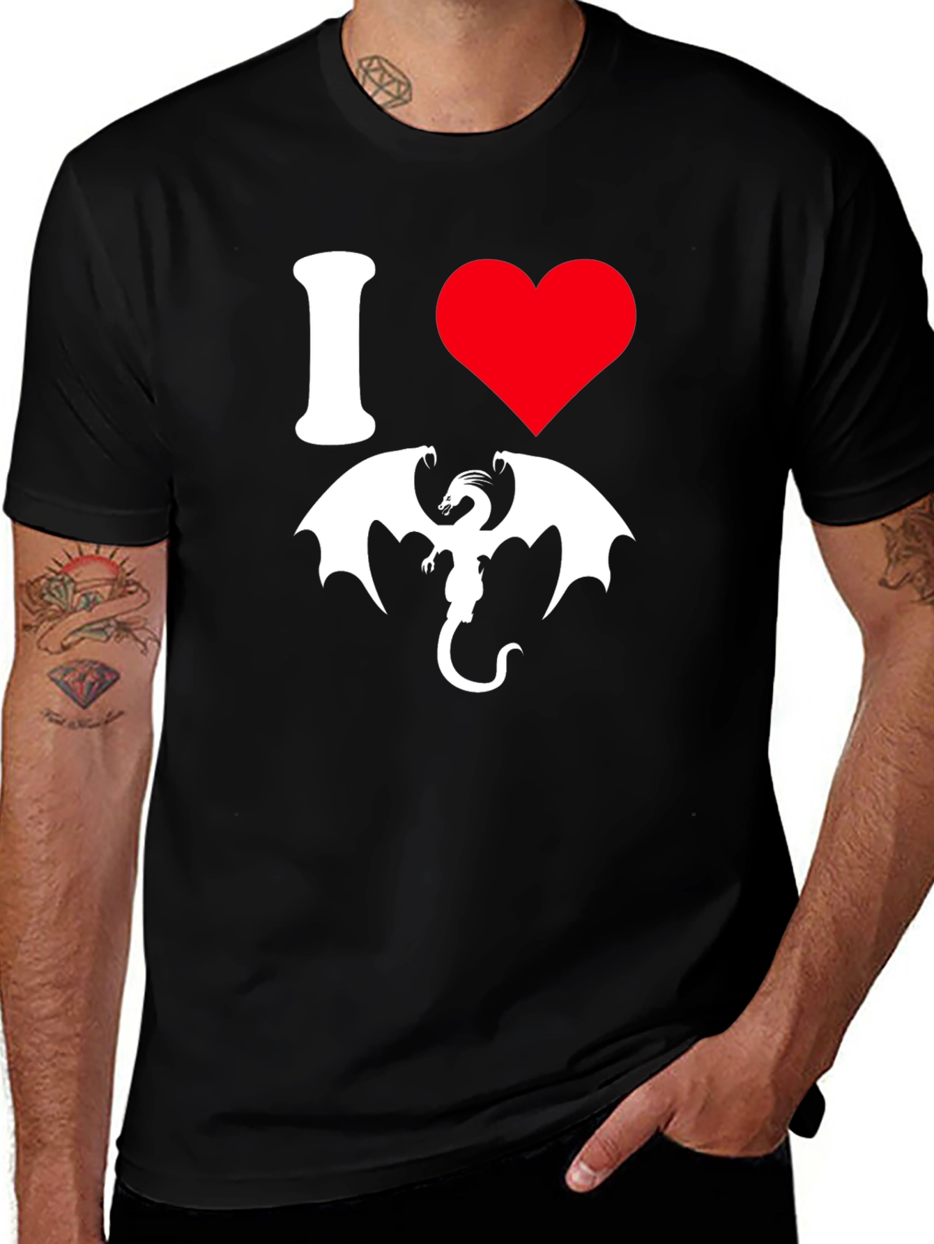 Variant 14 of I Heart Dragons T-Shirt - Graphic Tee