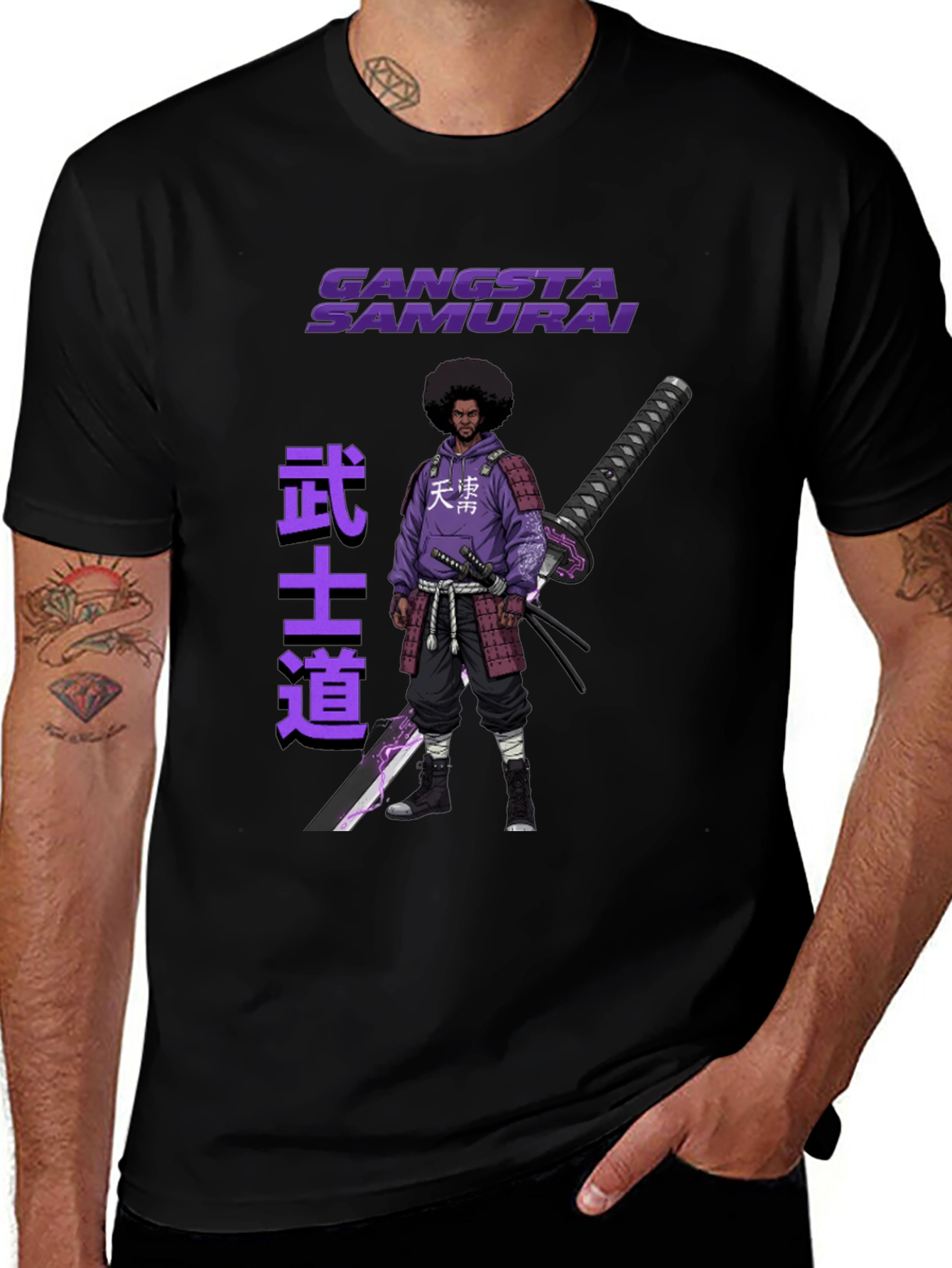 Variant 30 of Gangsta Samurai T-Shirt - Urban Style