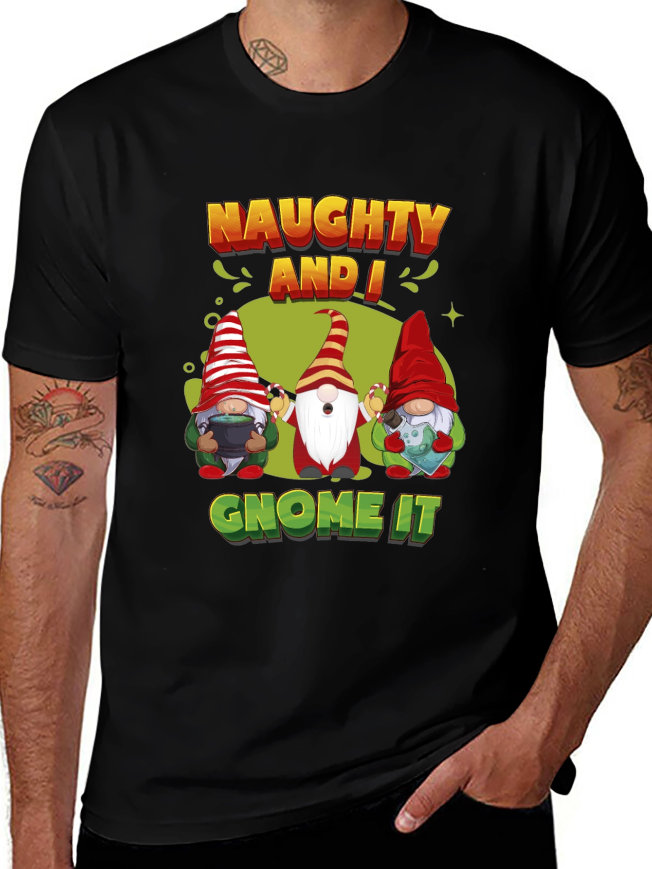 Naughty Gnome Christmas T-Shirt