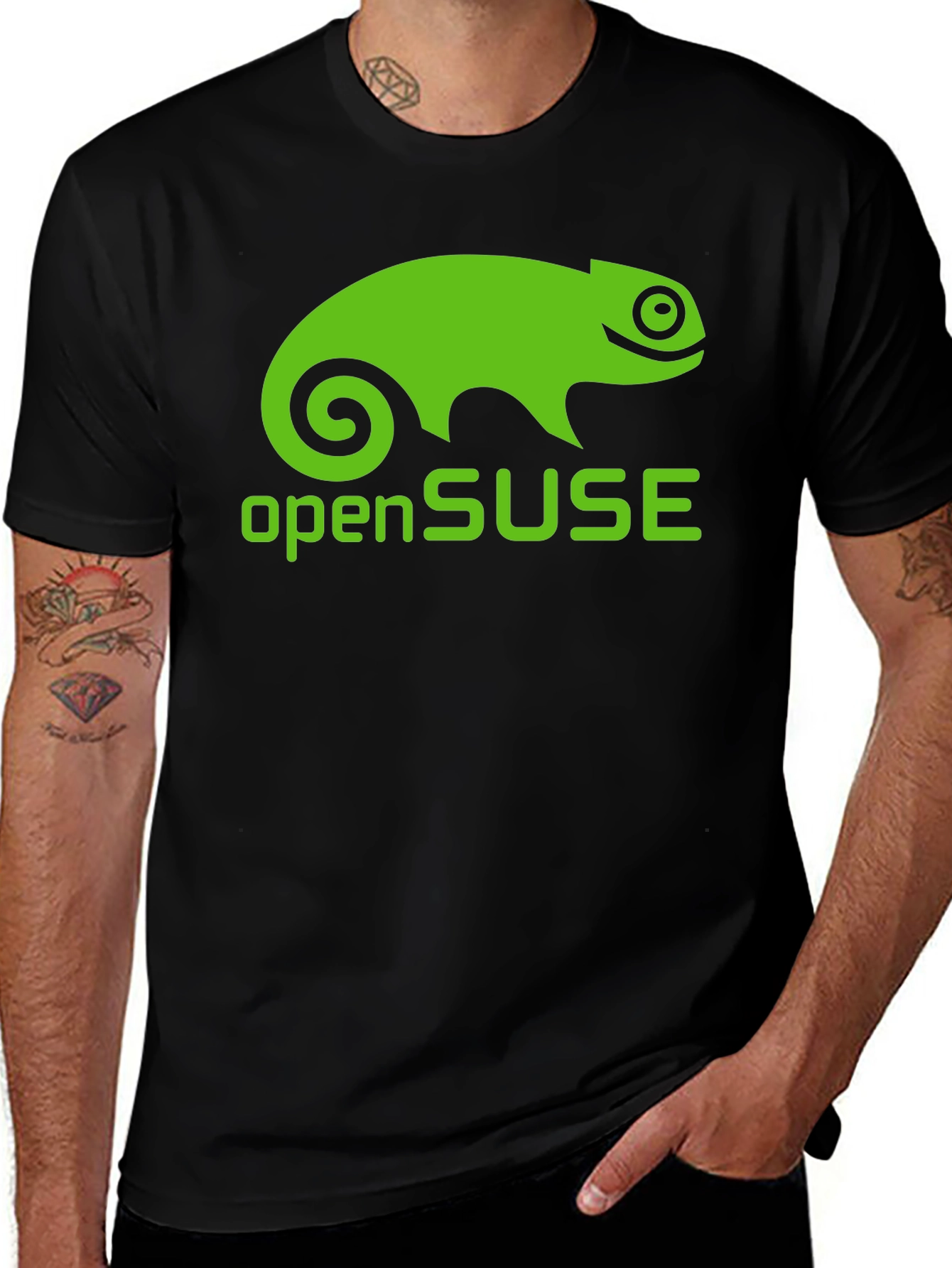 OpenSUSE T-Shirt - Linux Gecko Lizard