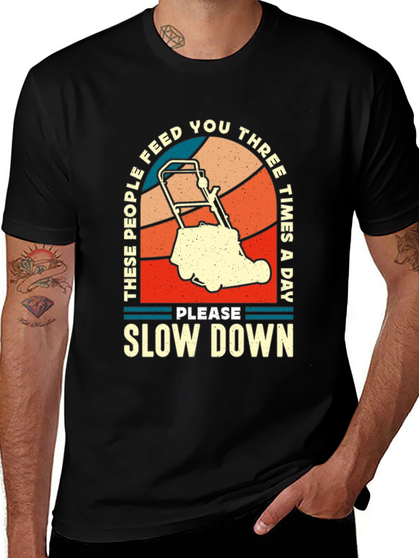 Variant 4 of Retro "Slow Down" T-Shirt