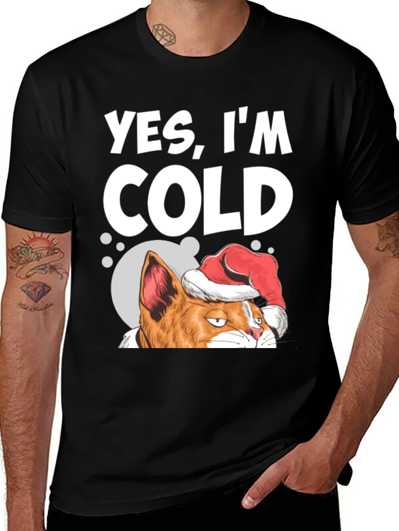 Variant 12 of Yes, I'm Cold Cat Christmas T-Shirt