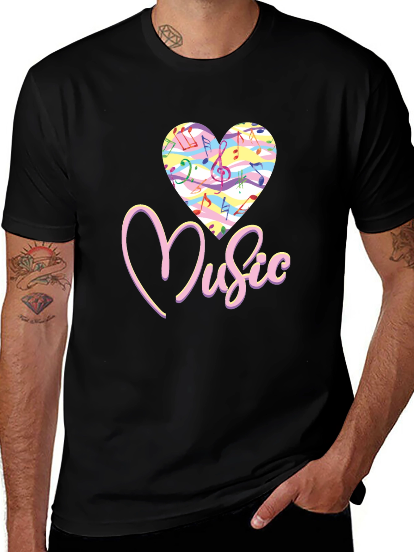 Variant 12 of Music Heart Graphic Tee - Soft Style
