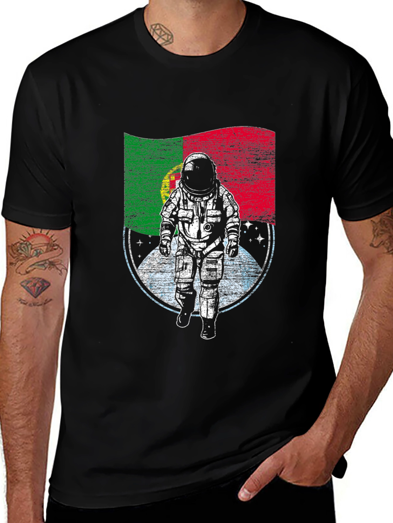 Variant 25 of Portugal Astronaut T-Shirt - Space Adventure Tee