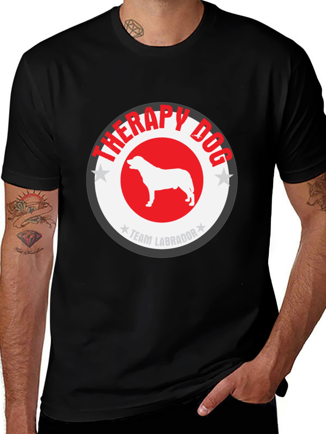 Variant 7 of Therapy Dog T-Shirt - Team Labrador Design