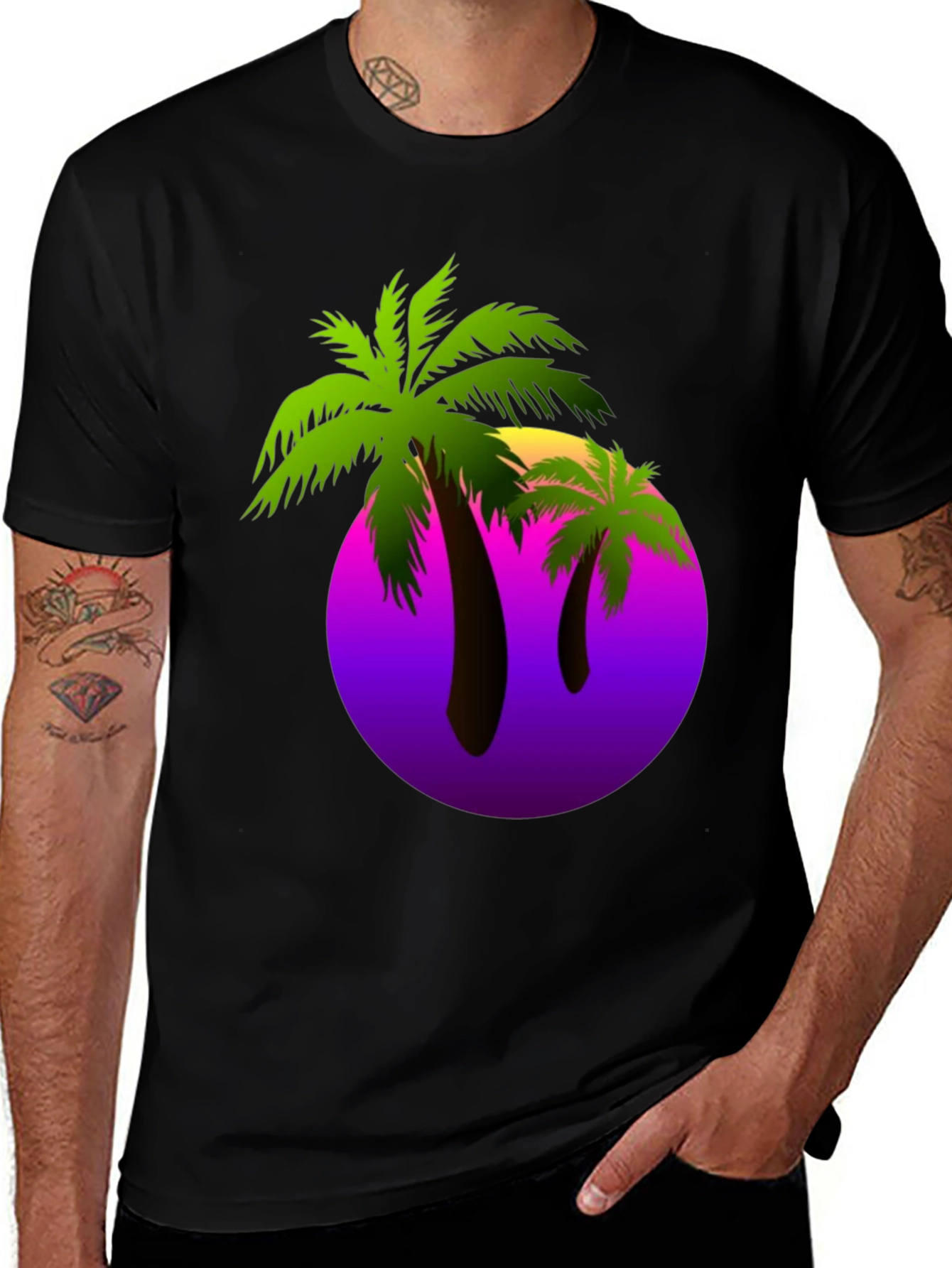 Variant 13 of Retro Palm Tree T-Shirt