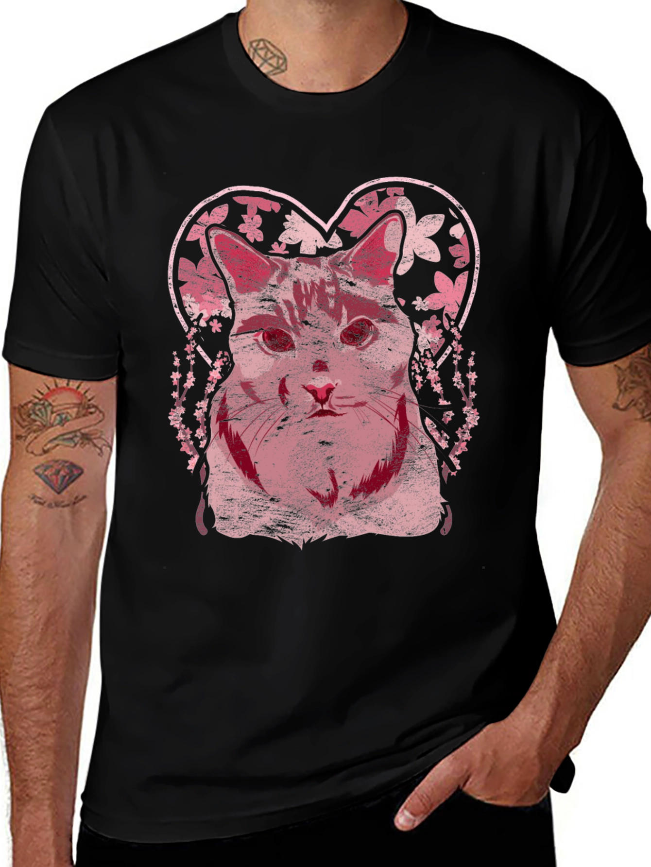 Variant 6 of Cat Heart Graphic T-Shirt